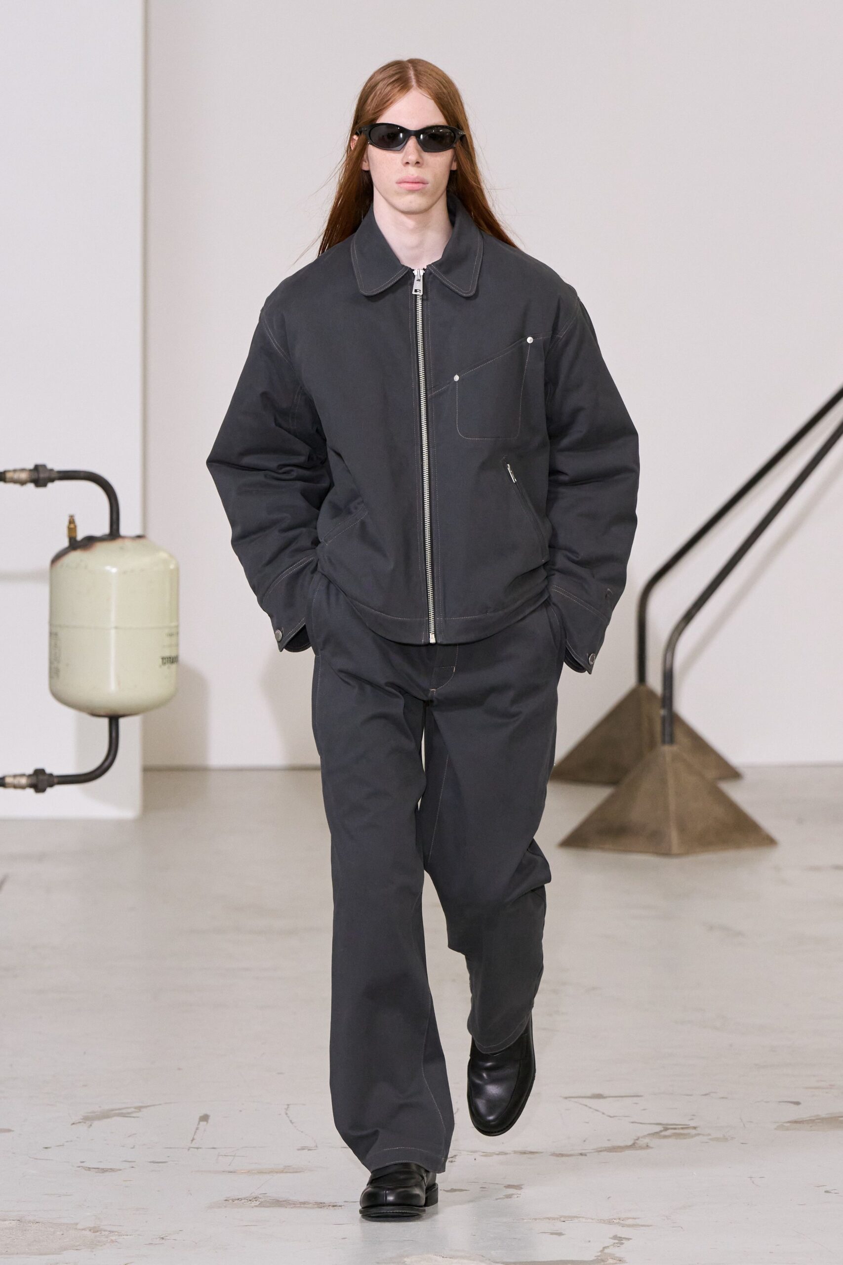 black relaxed jacket and pants