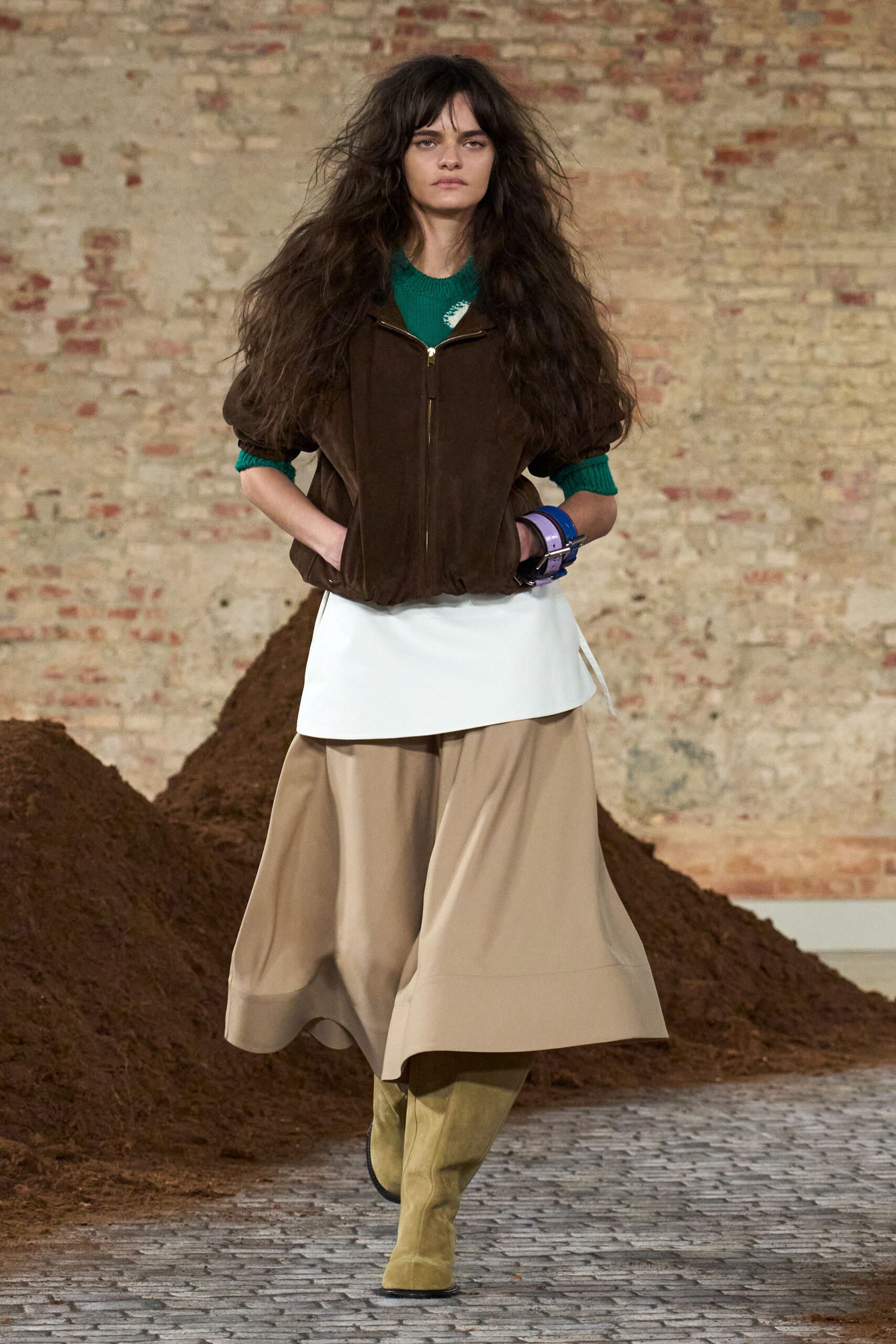 green suede boots