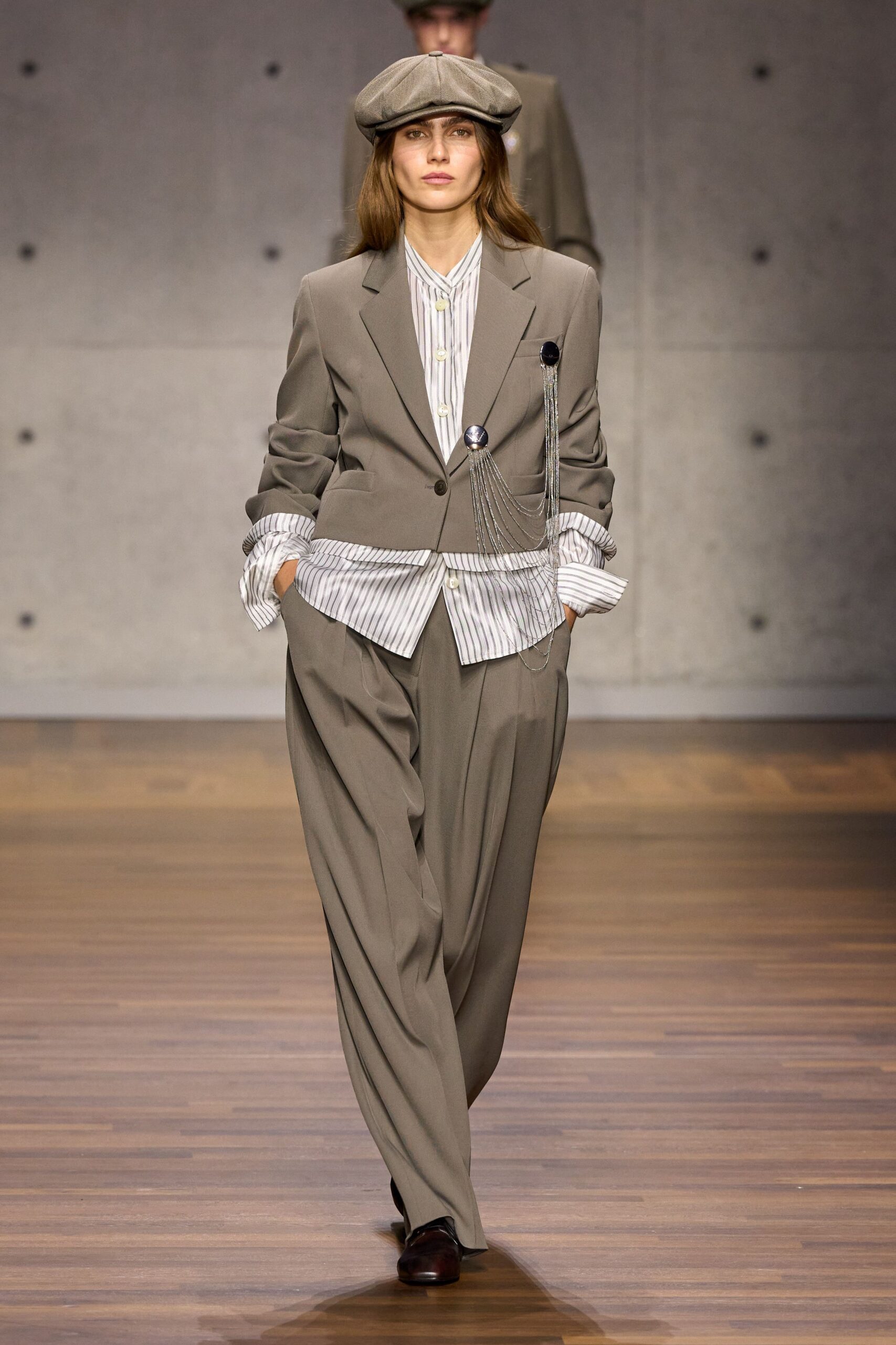 gray wool relaxed suit