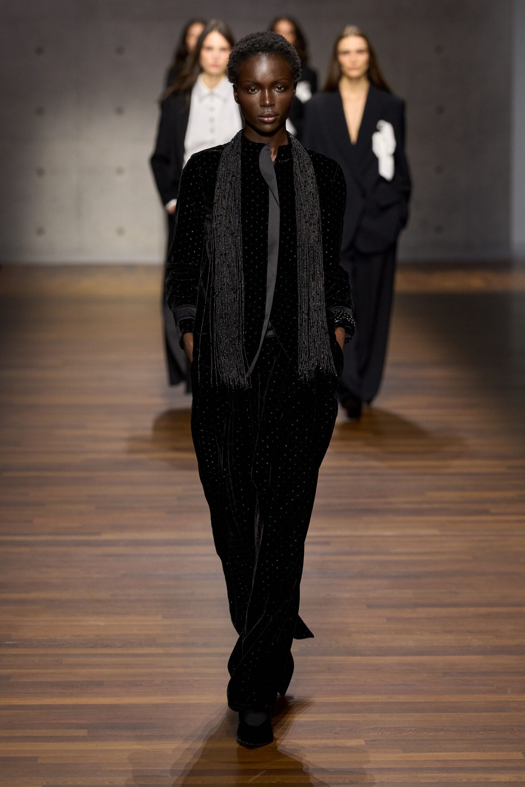 black velvet fitted jumpsuit