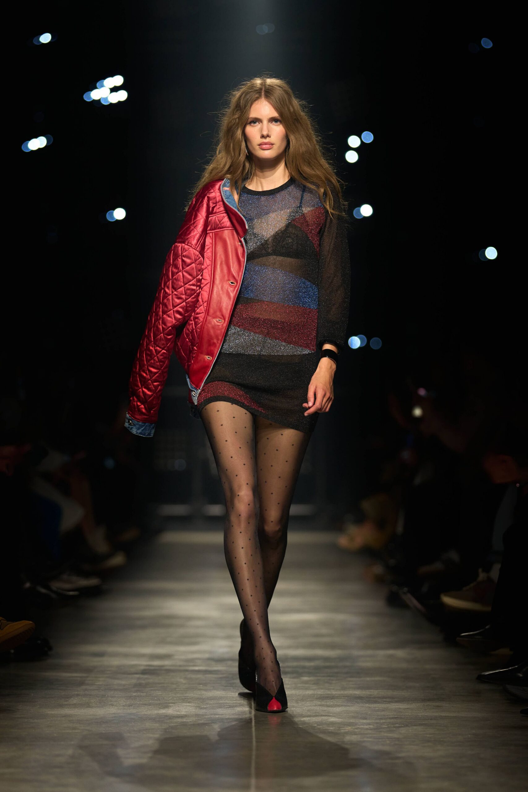 black mesh fitted sheer short skirt
