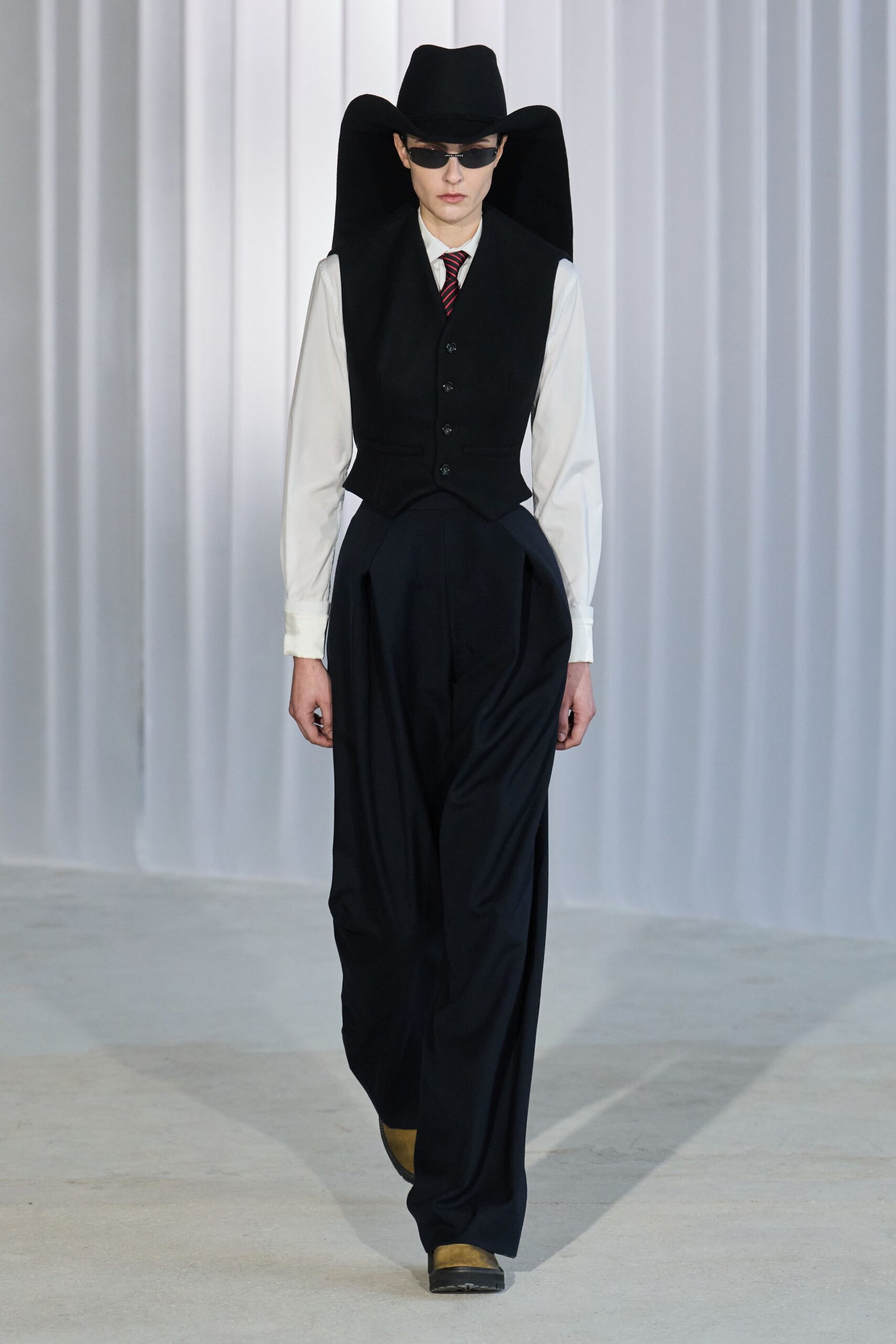 black wool vest with white shirt