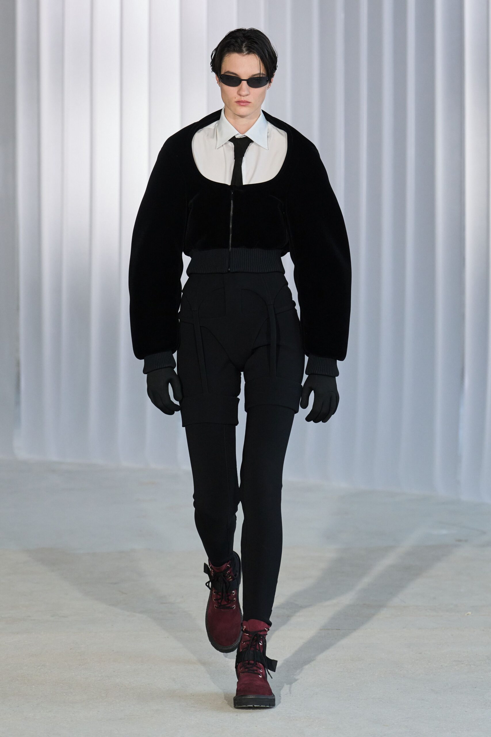 black velvet jacket with white shirt