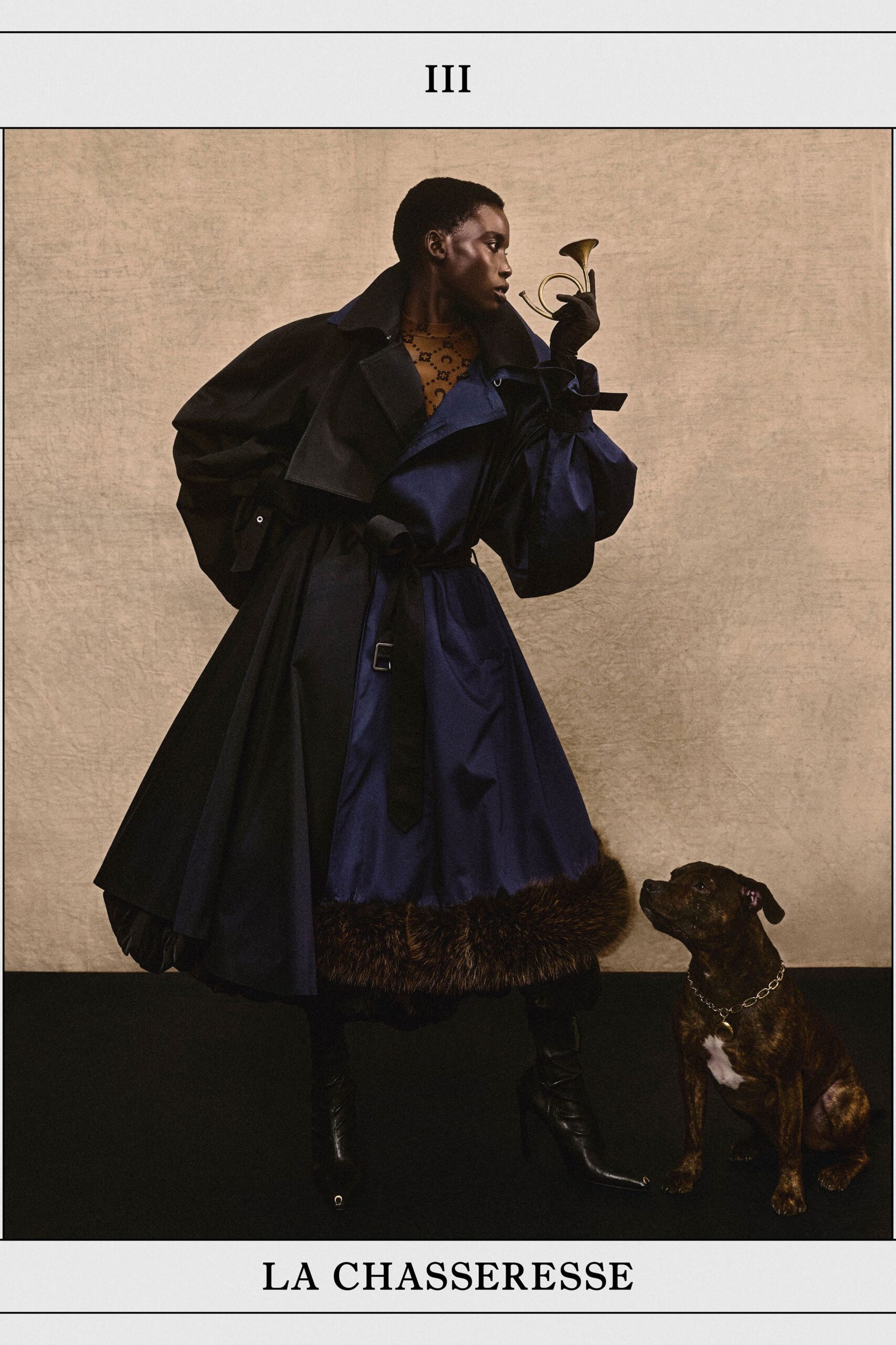 black wool long-sleeve collared fitted belted layered coat
