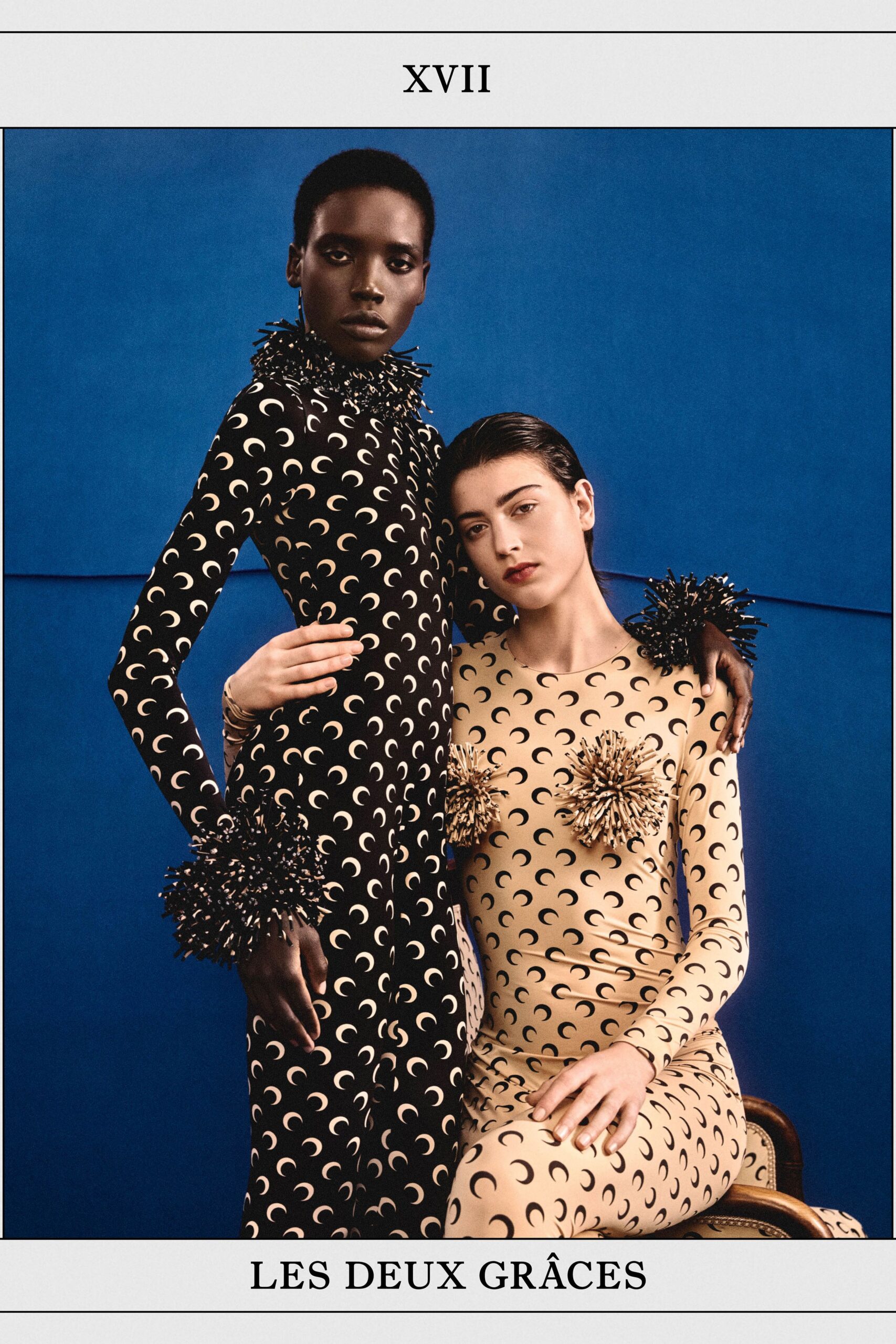 black cotton long-sleeve high-neck fitted printed maxi dress