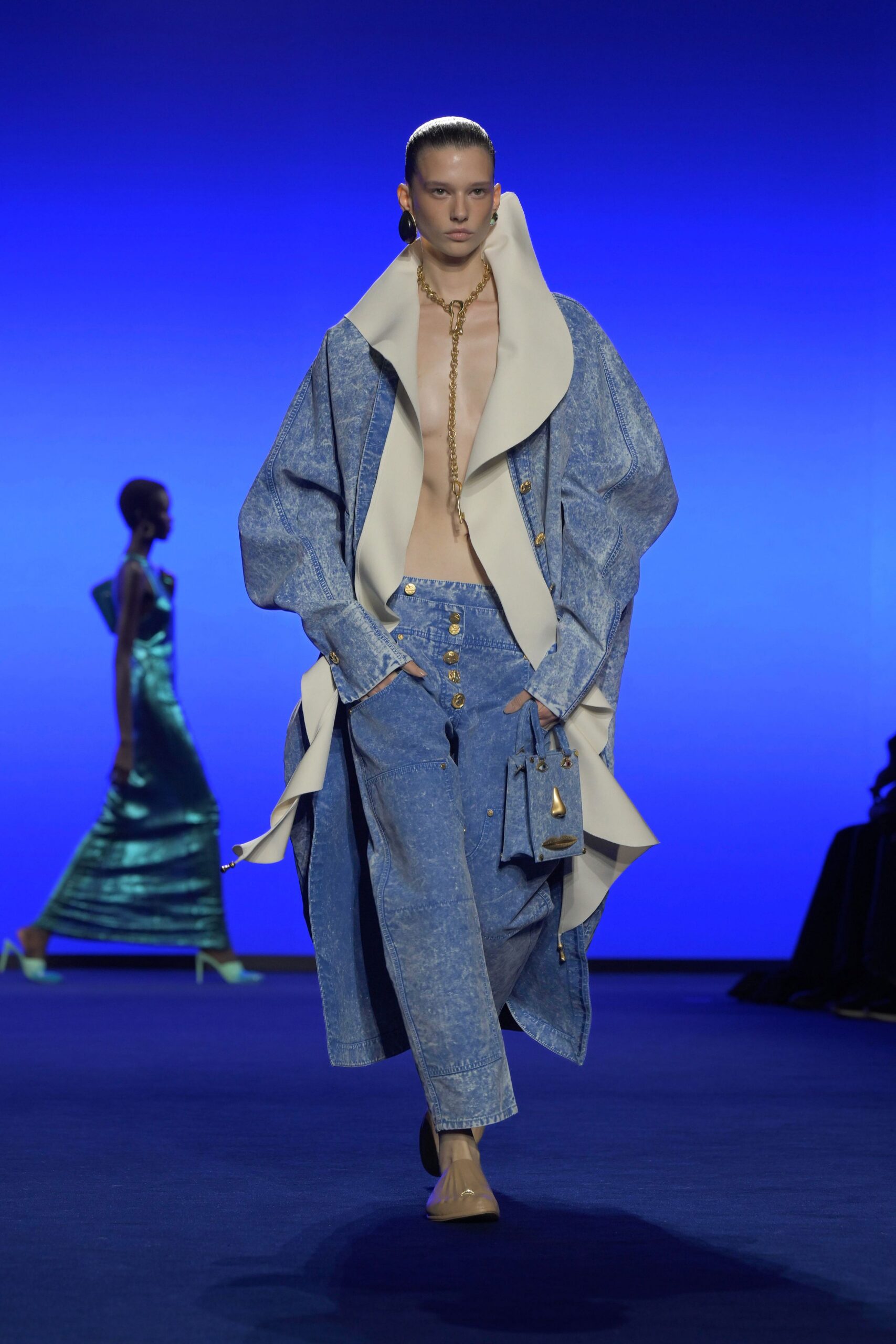 relaxed blue denim jacket and pants