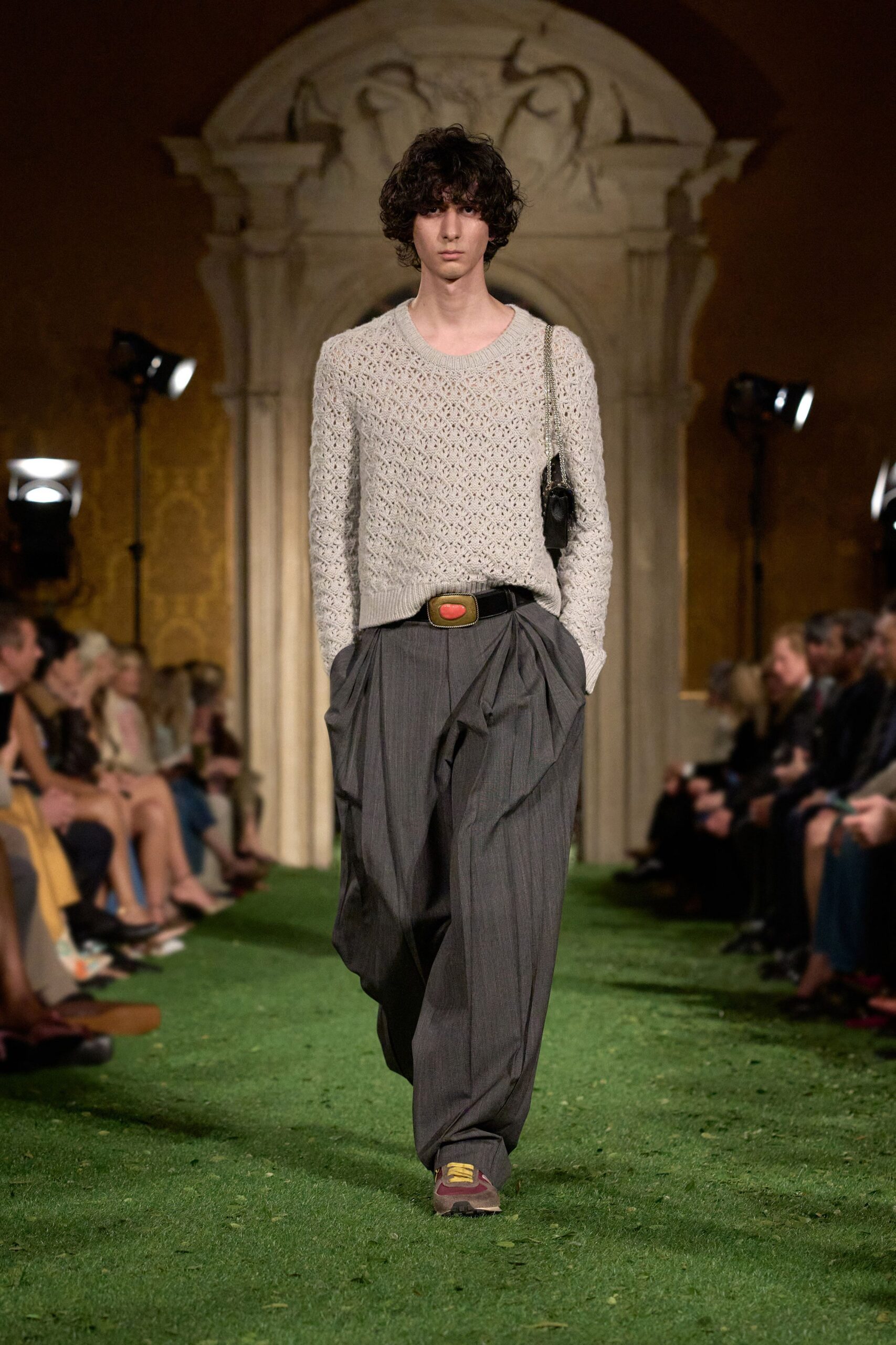 gray relaxed sweater and pants