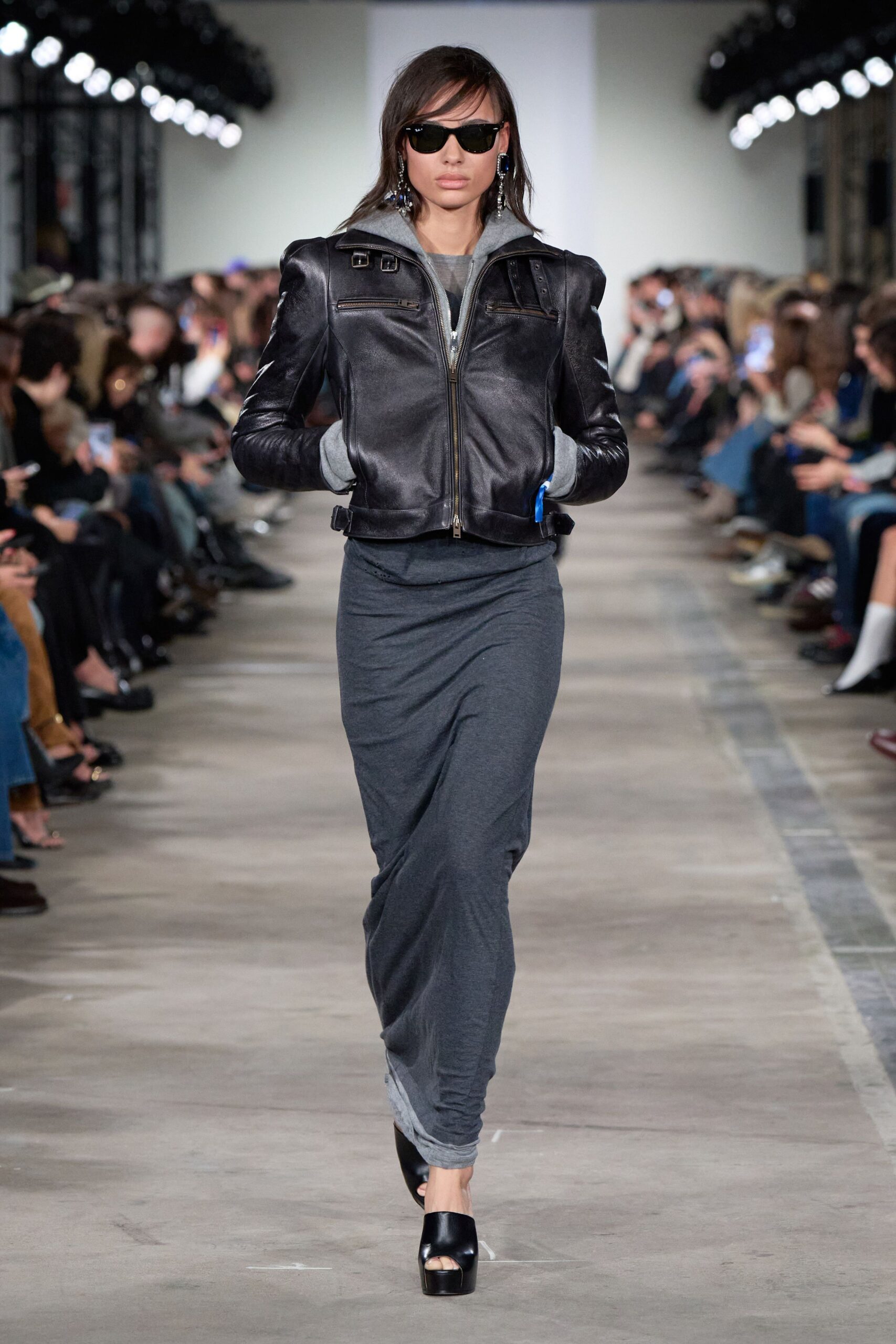 black leather shiny shoes