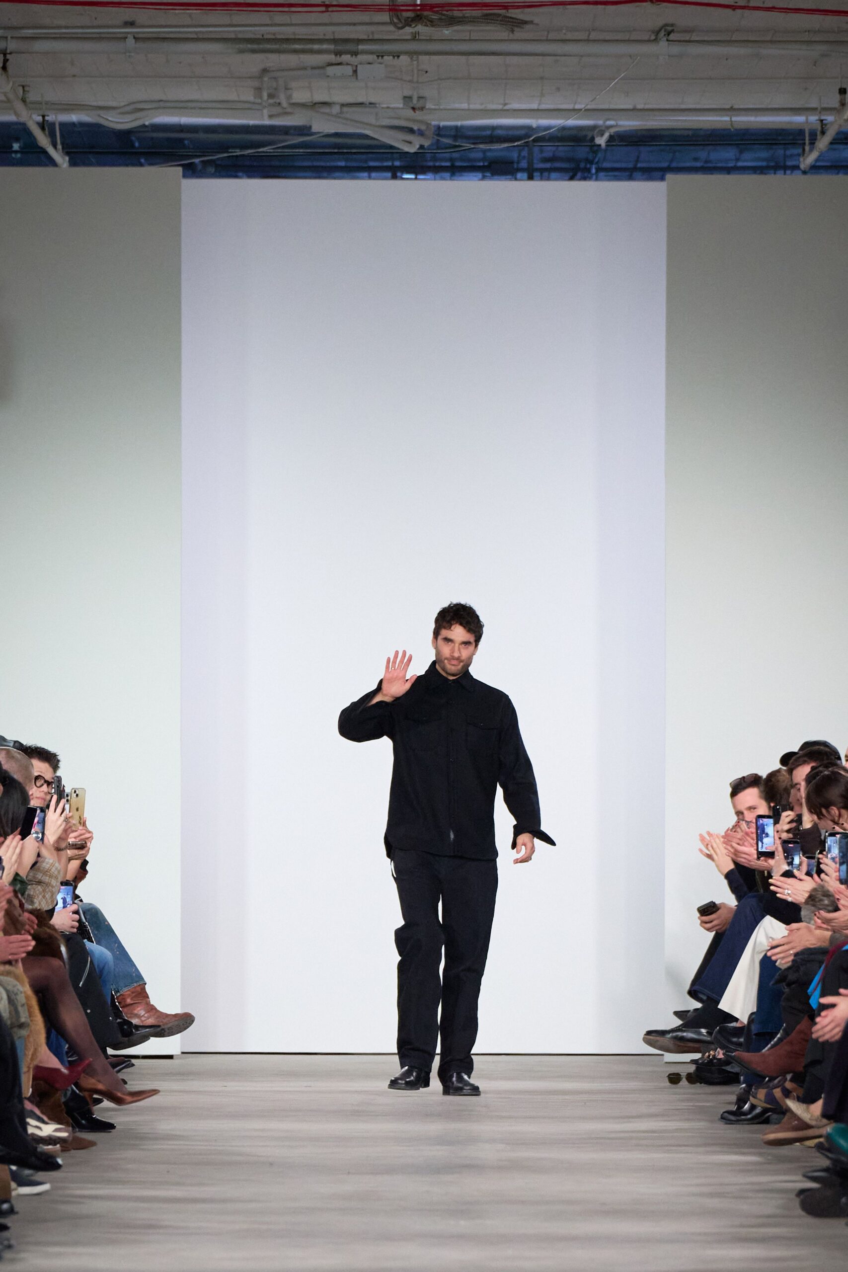 black relaxed jacket and pants