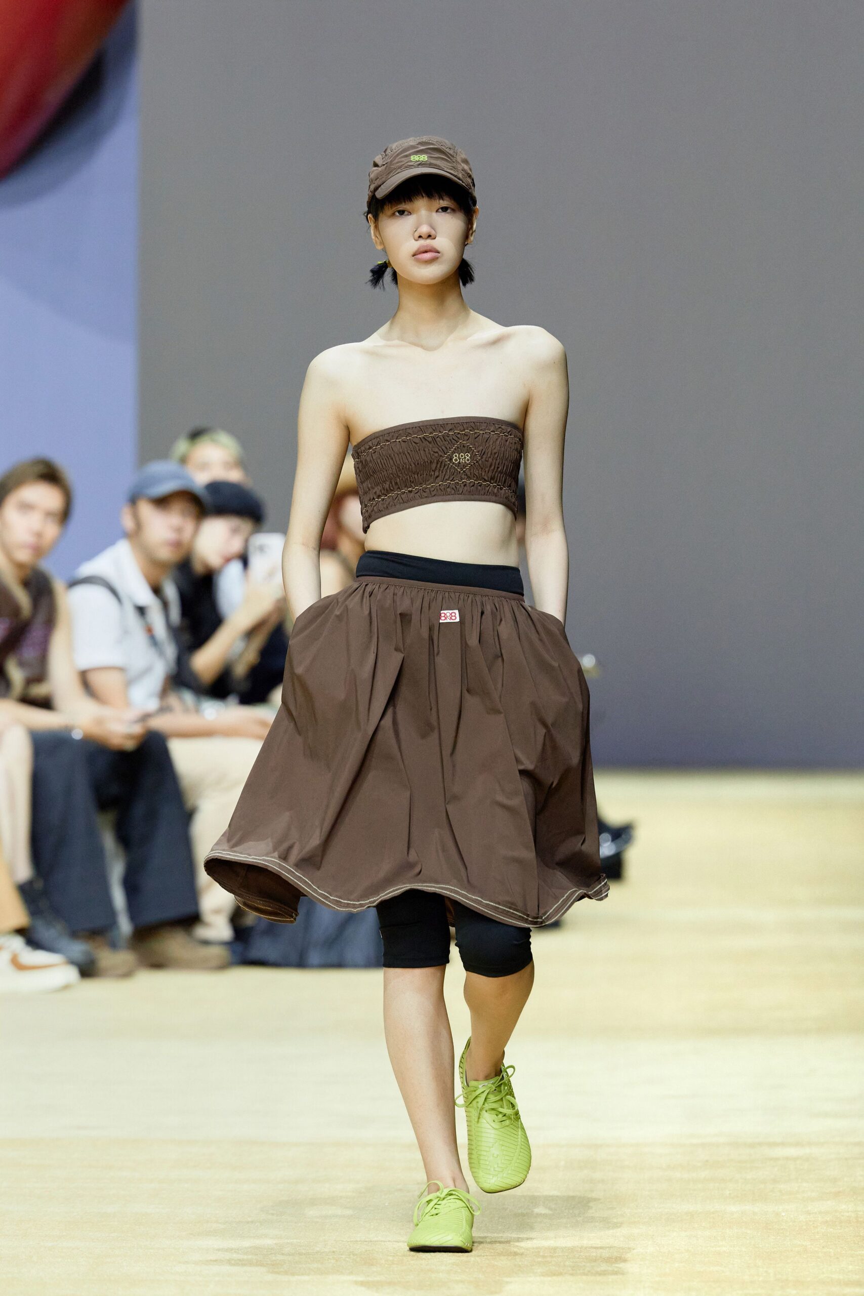 brown top and skirt outfit