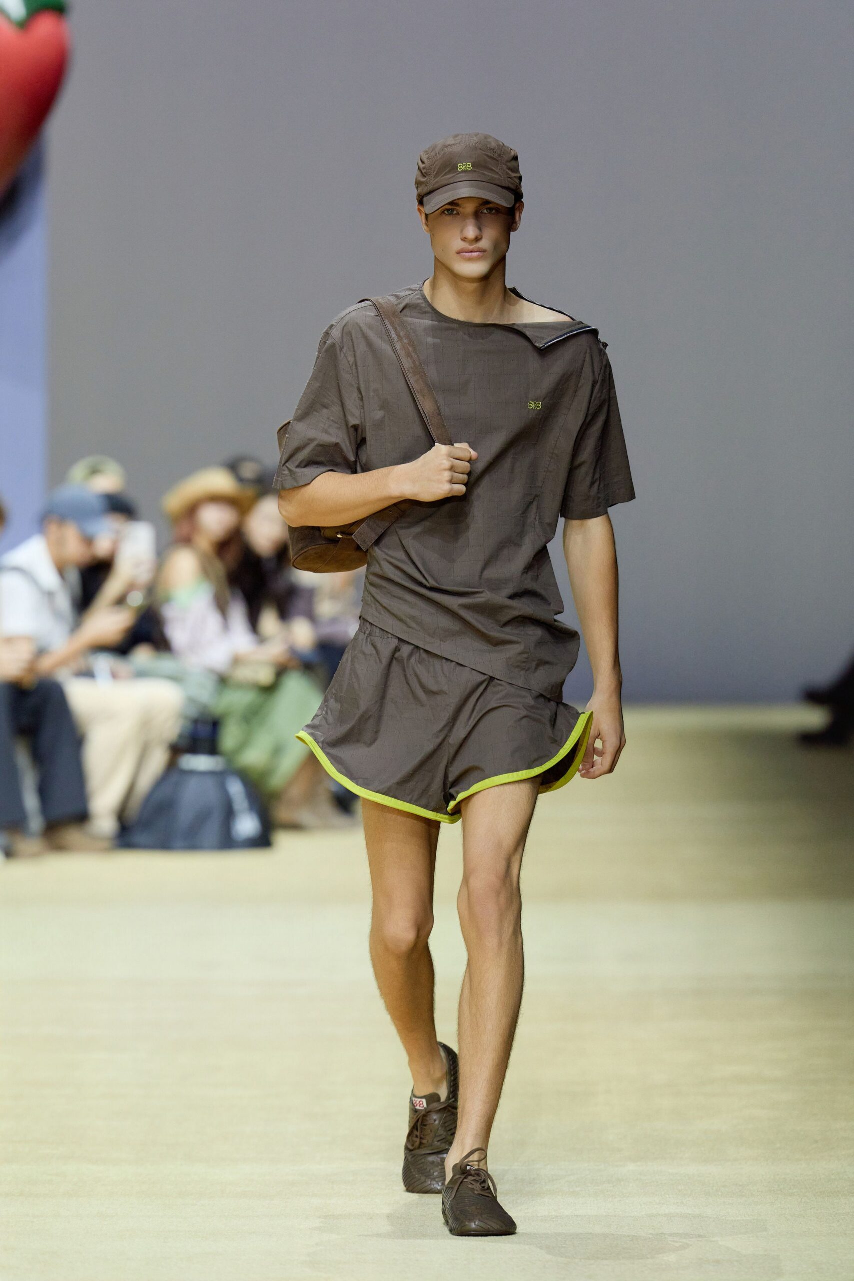 brown relaxed top and shorts