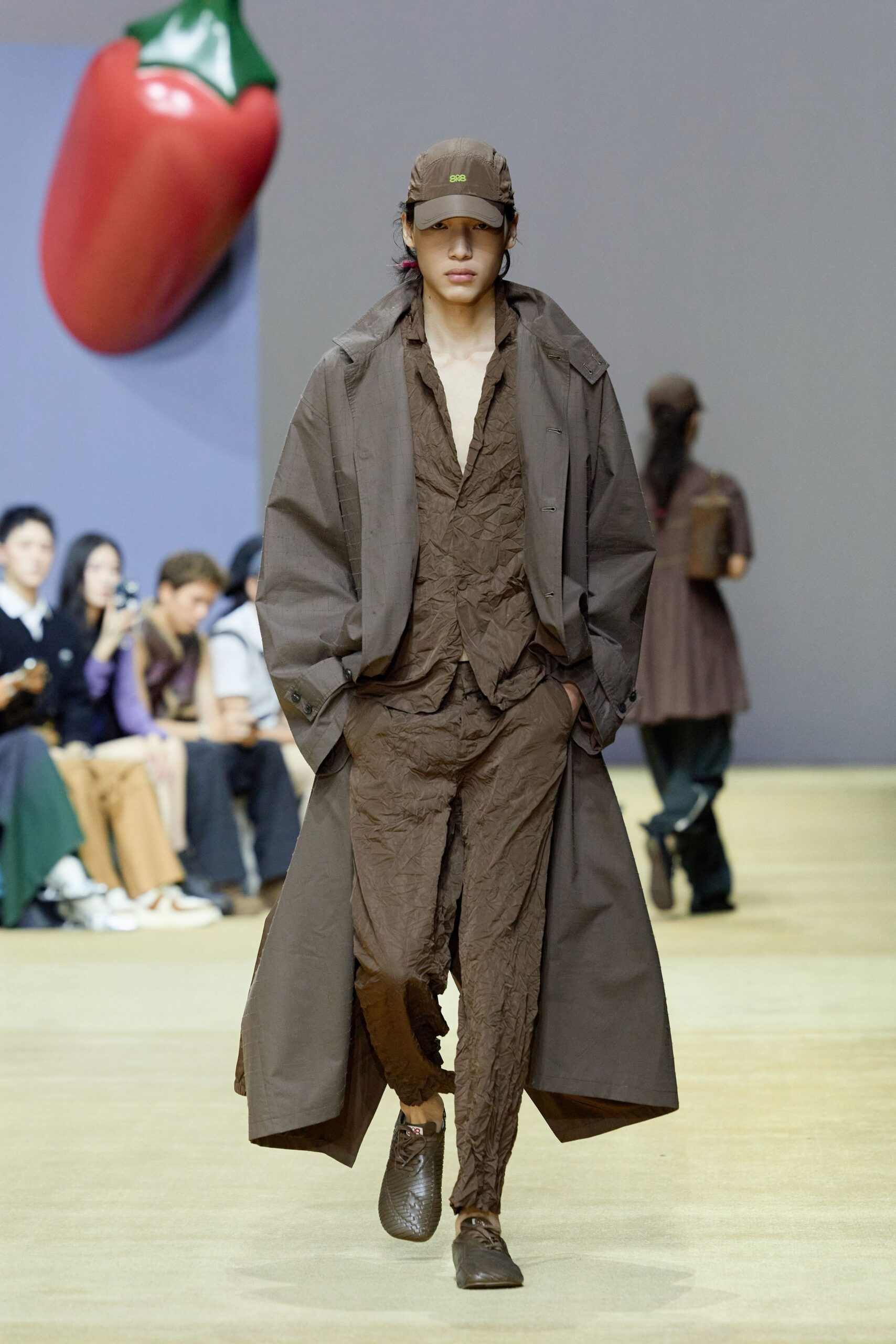 brown cotton coat and suit