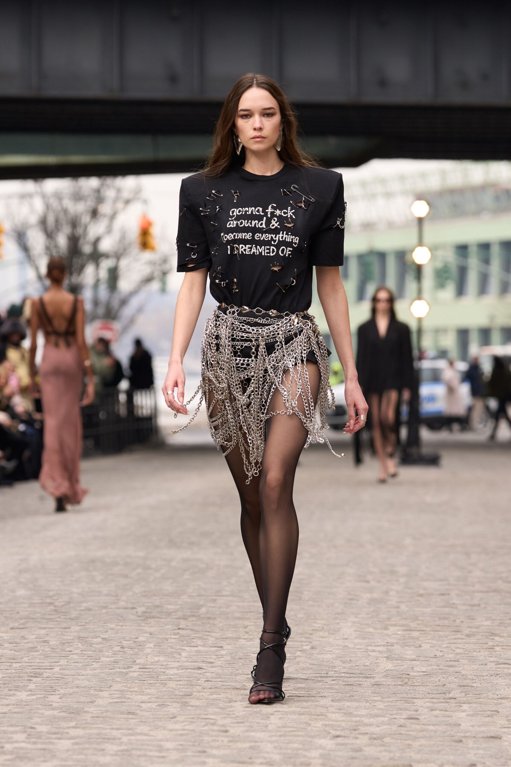 gray fitted layered mini skirt
