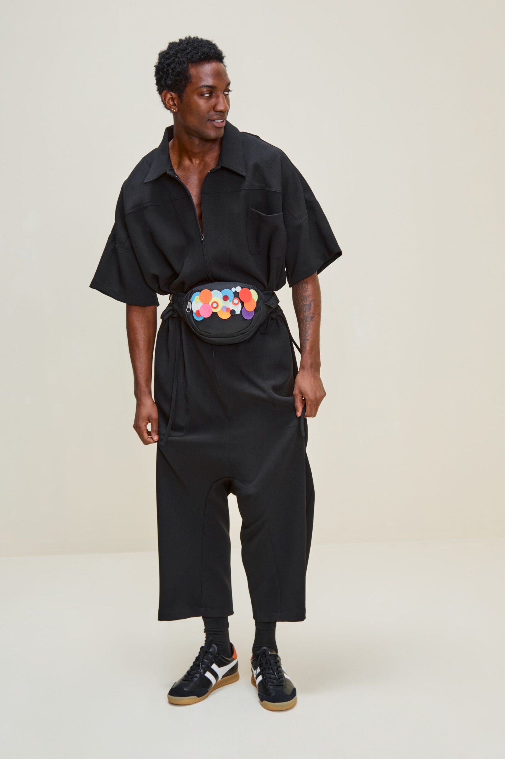 black relaxed shirt and pants