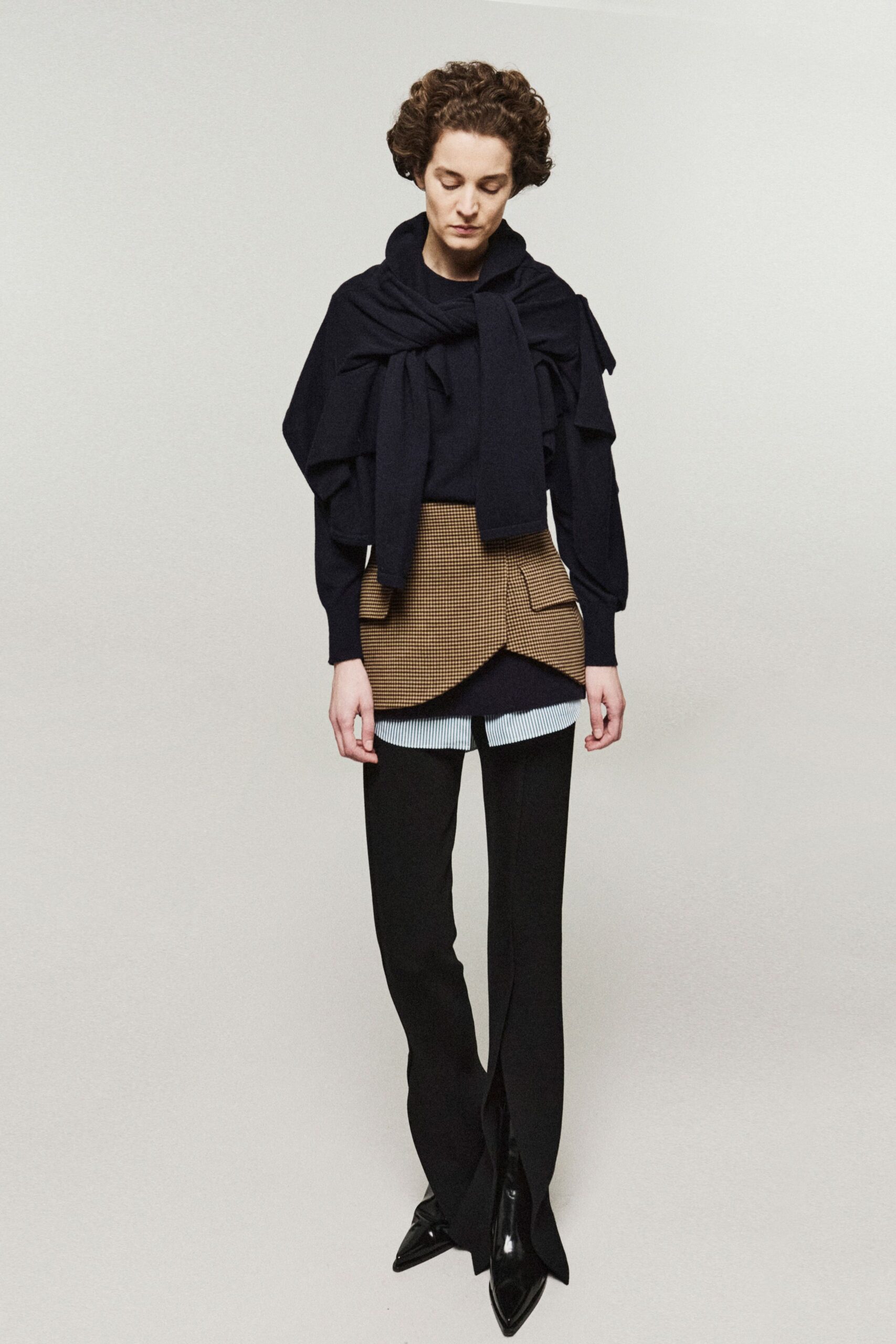 black wool scarf