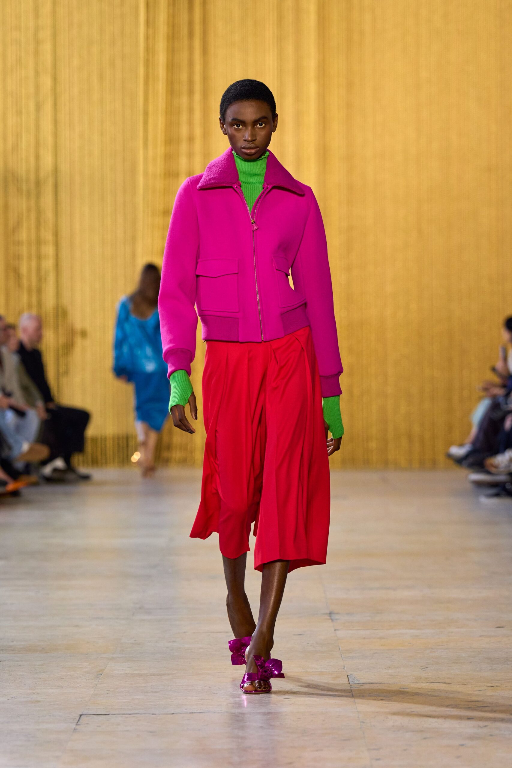 red relaxed culottes