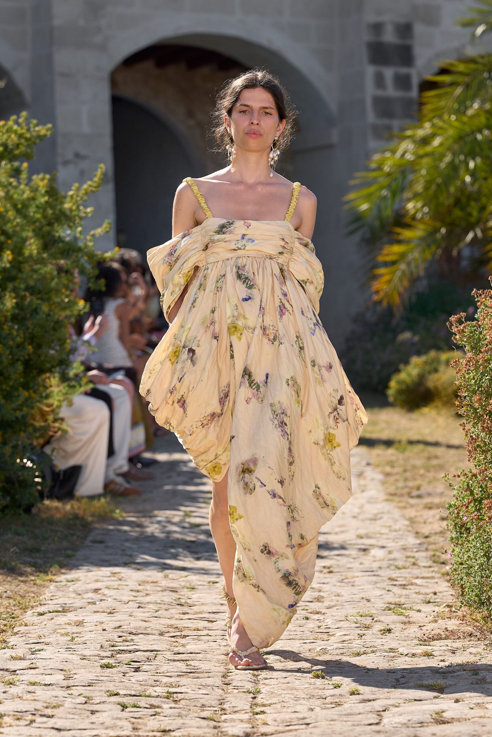 yellow floral relaxed dress