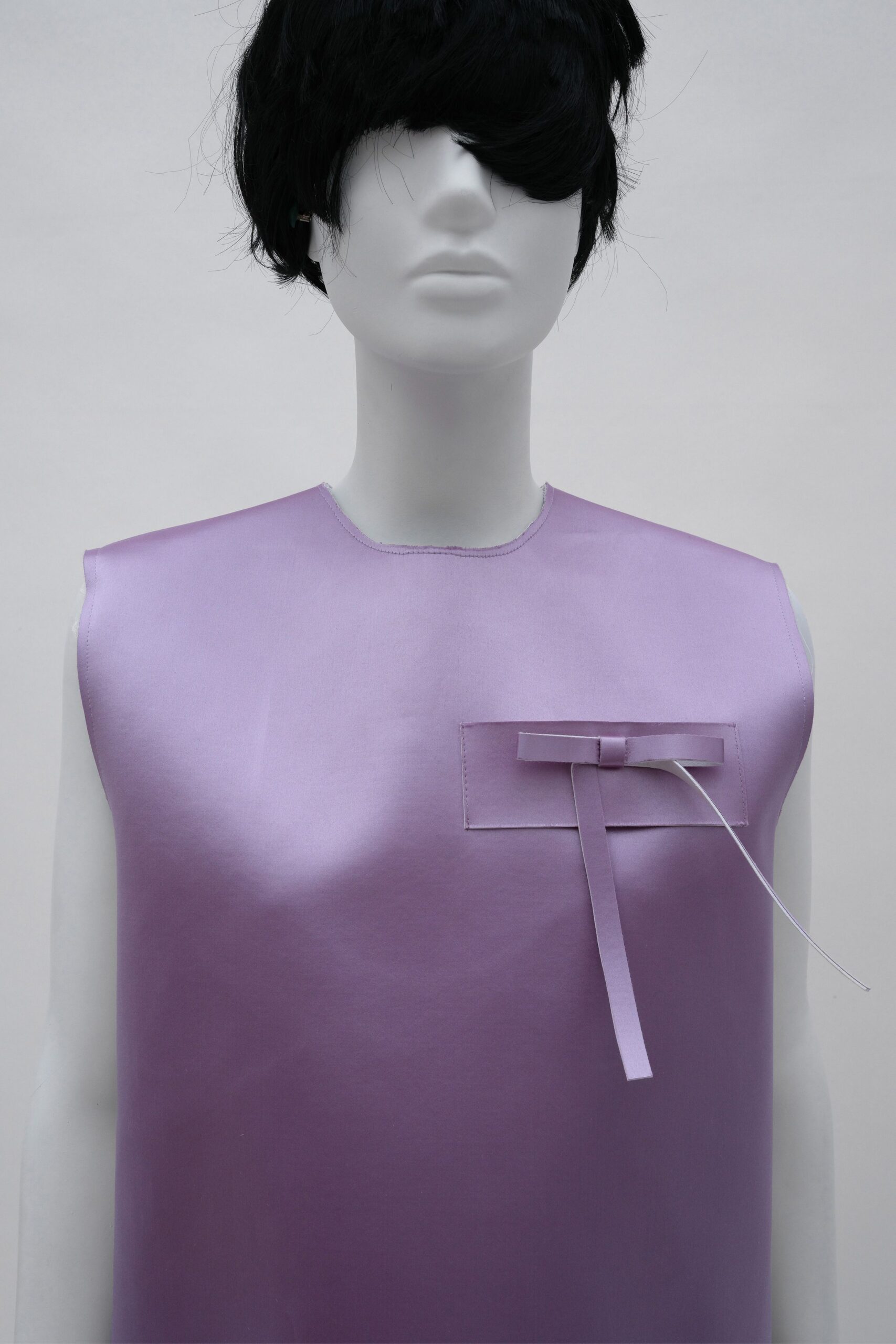 lavender satin sleeveless top