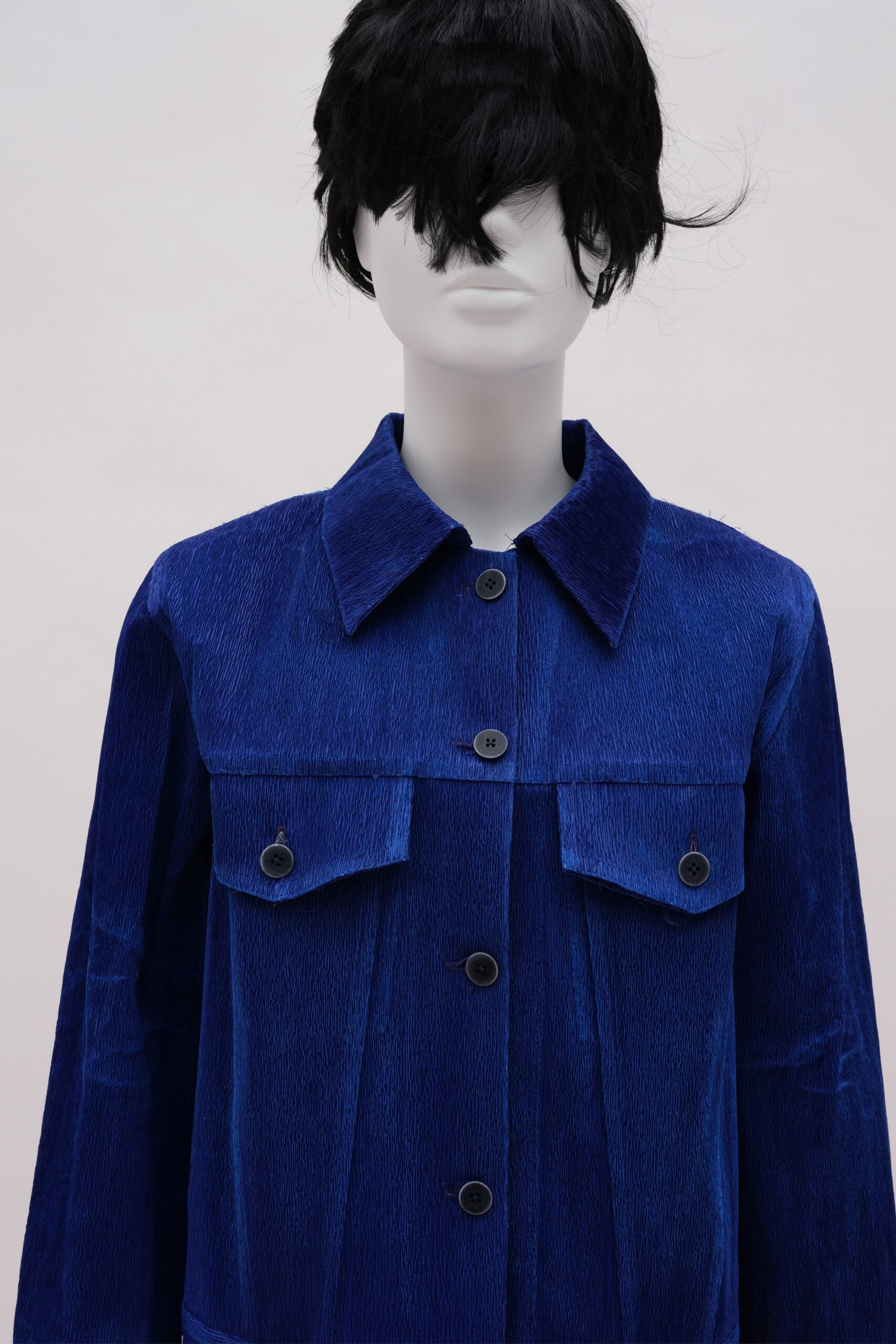 blue relaxed cotton jacket