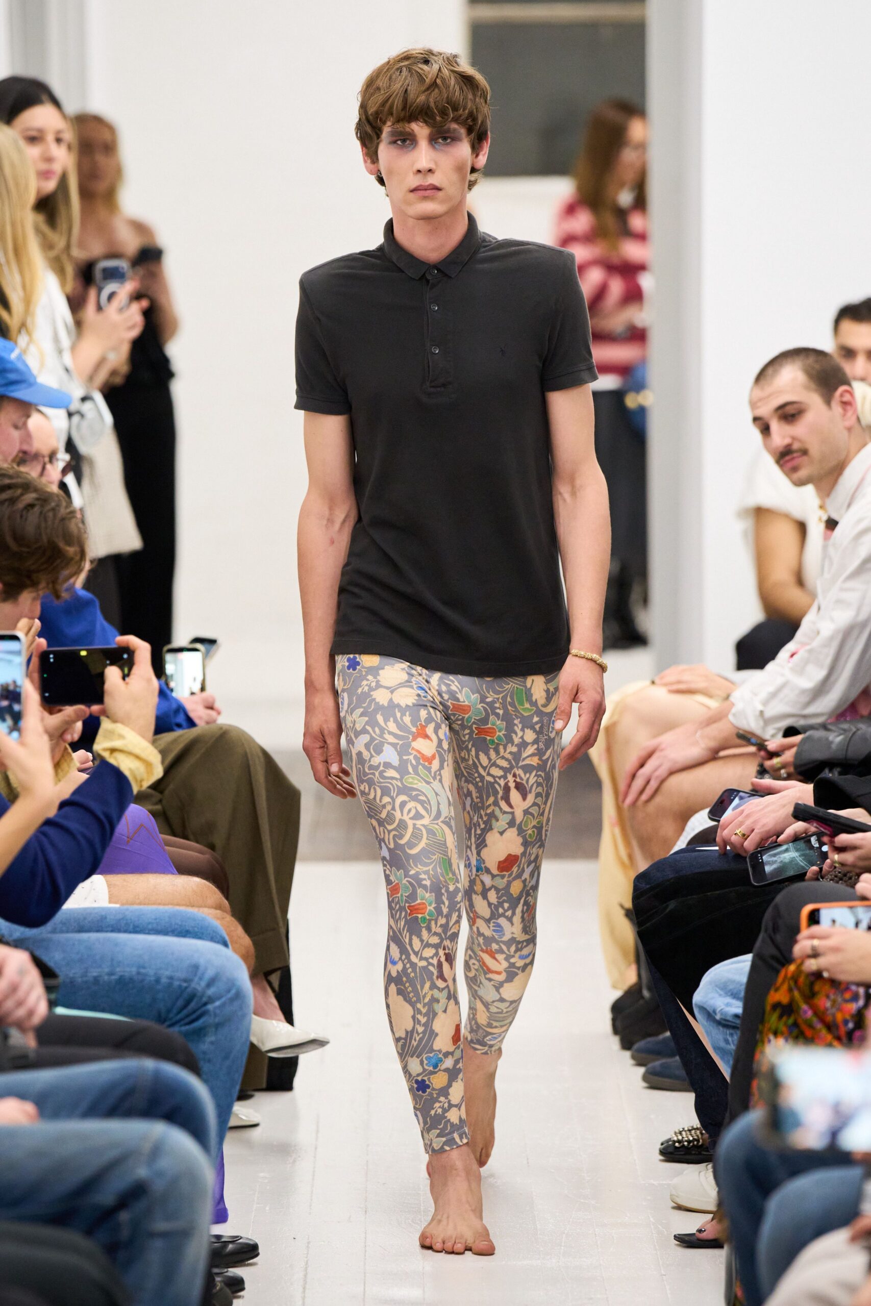 multi cotton fitted printed leggings