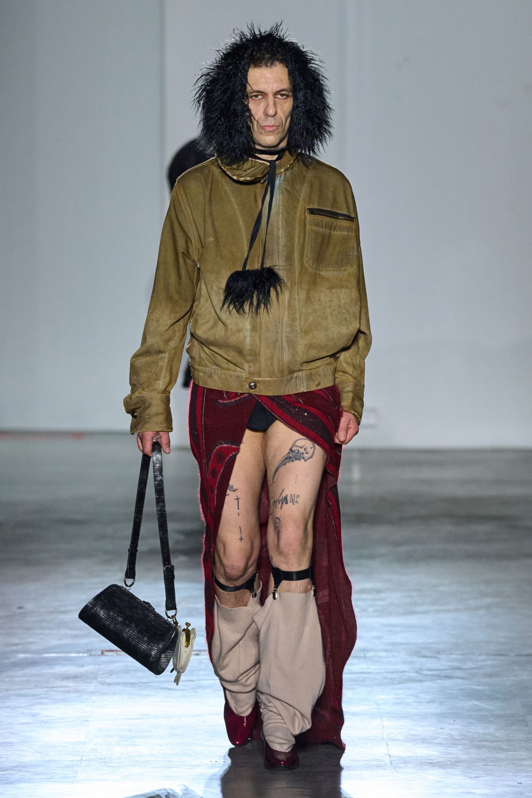 brown suede long-sleeve collared relaxed zippered pockets jacket