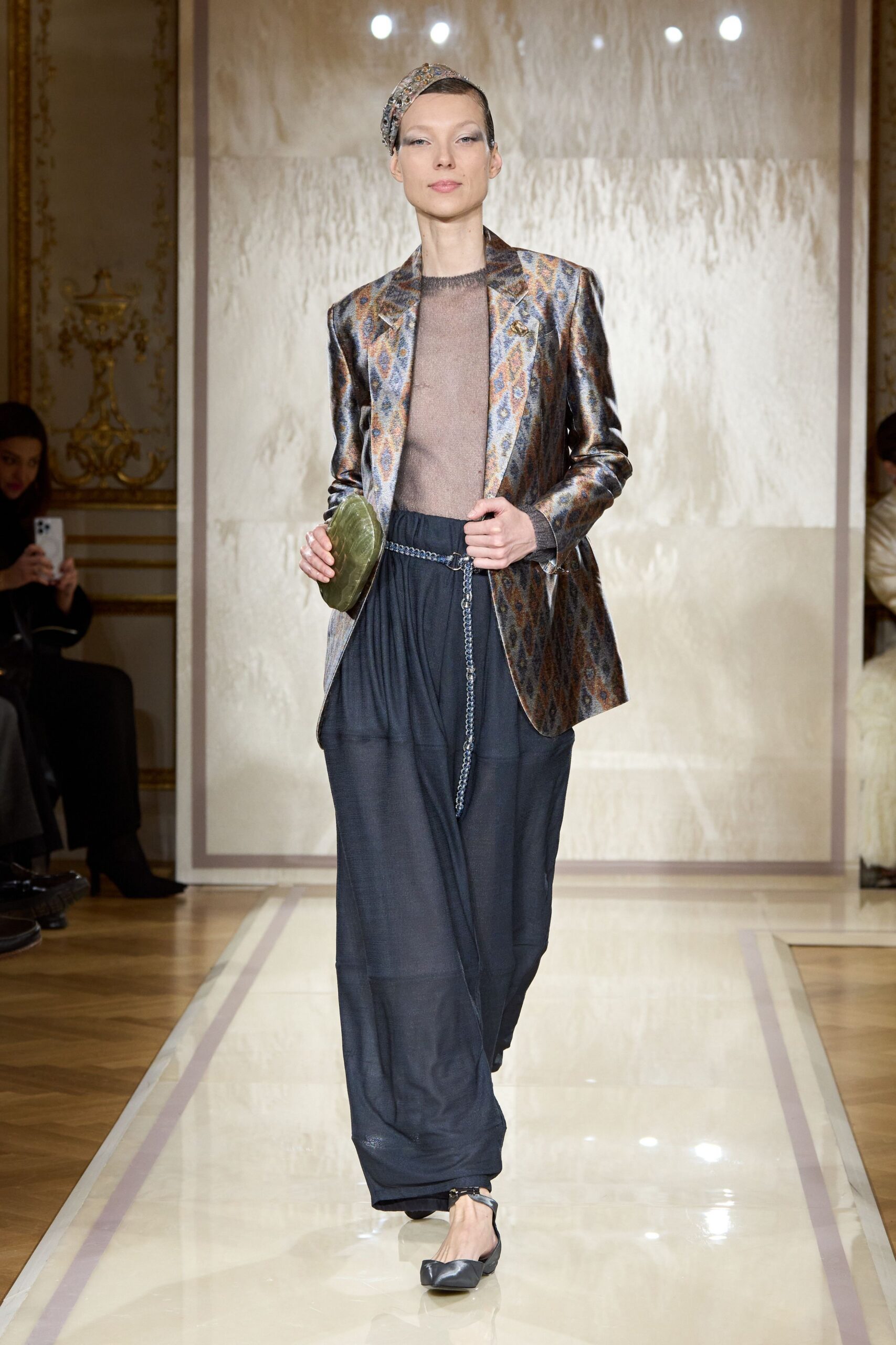 beige silk long-sleeve fitted sheer top