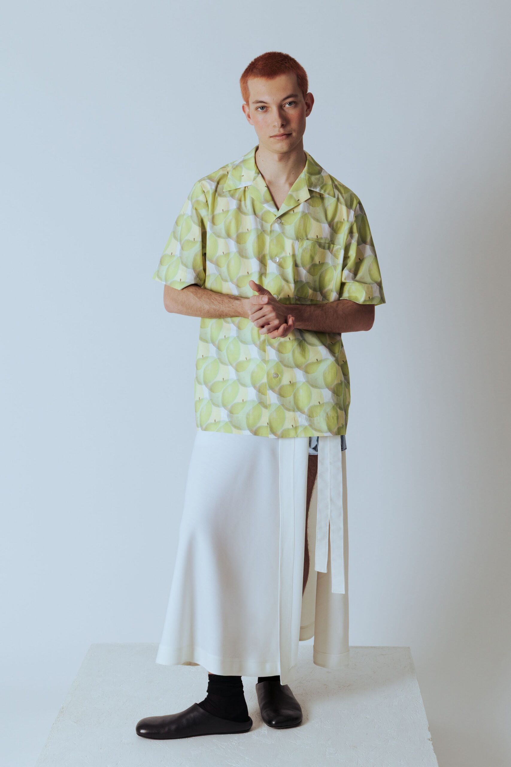 white cotton asymmetric fitted tiered midi skirt