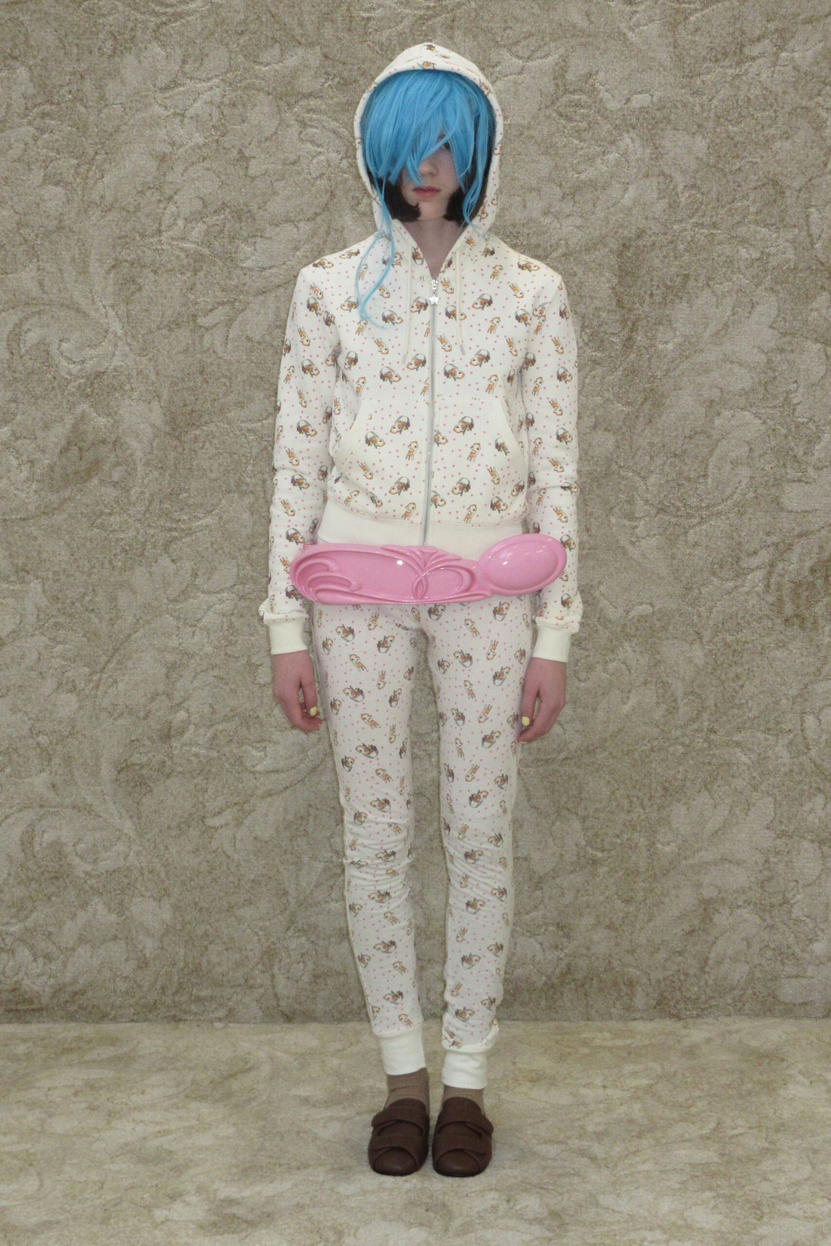 white cotton fitted floral leggings