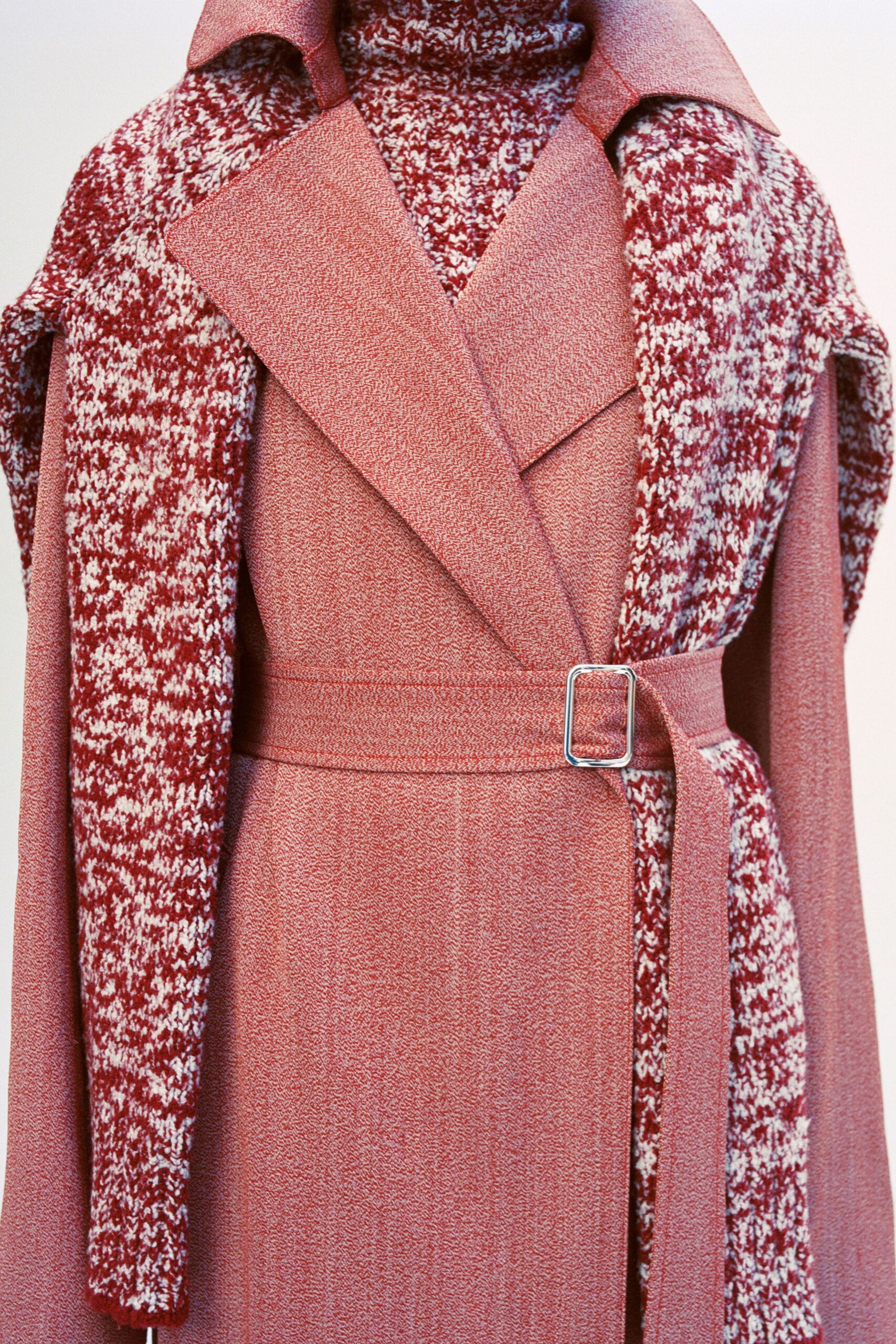 white wool long-sleeve turtleneck fitted textured sweater