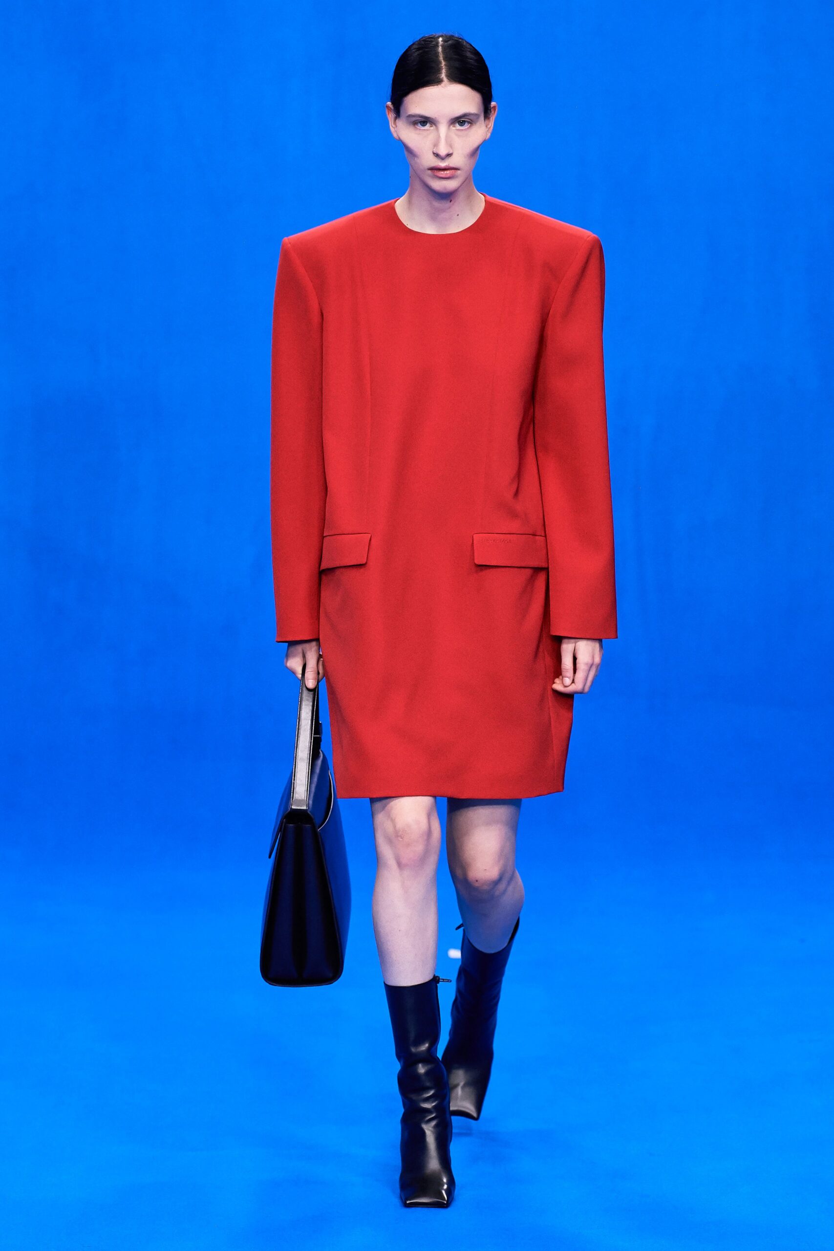 oversized red mini dress