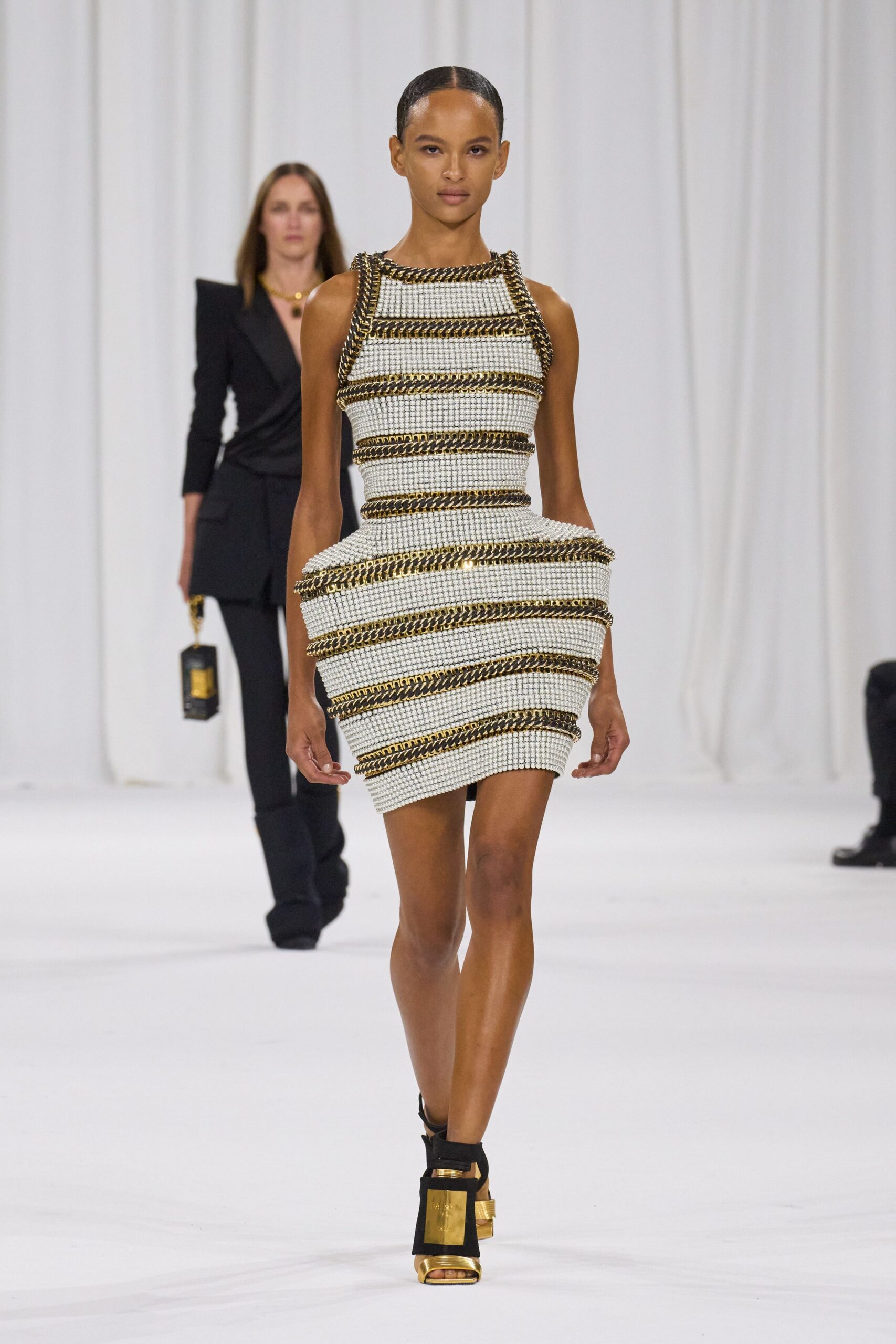 fitted mini dress with embellishments