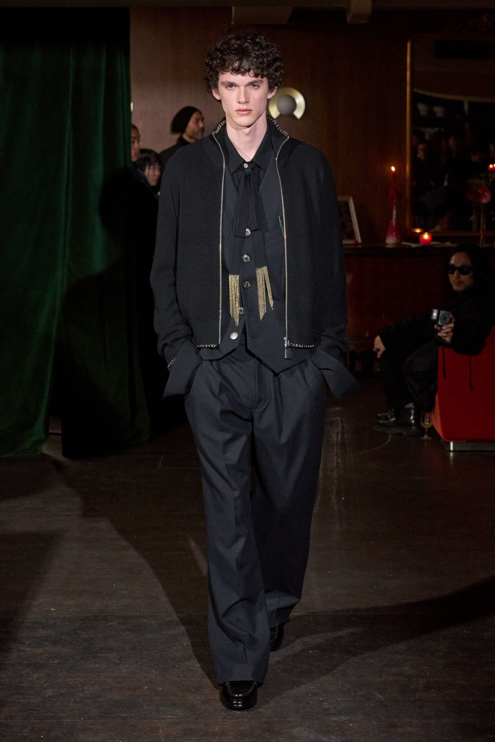 black relaxed jacket and pants