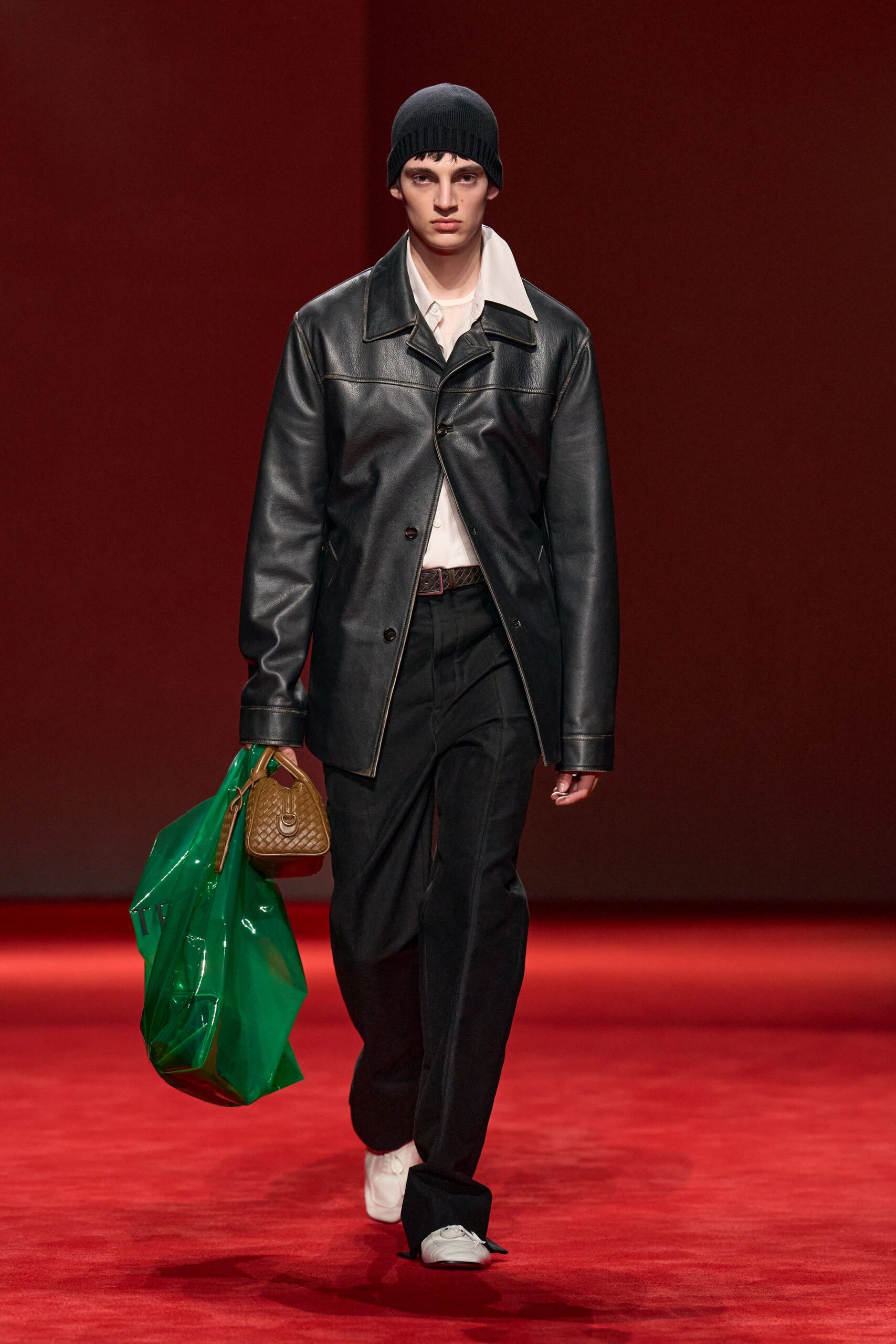 green vinyl bag