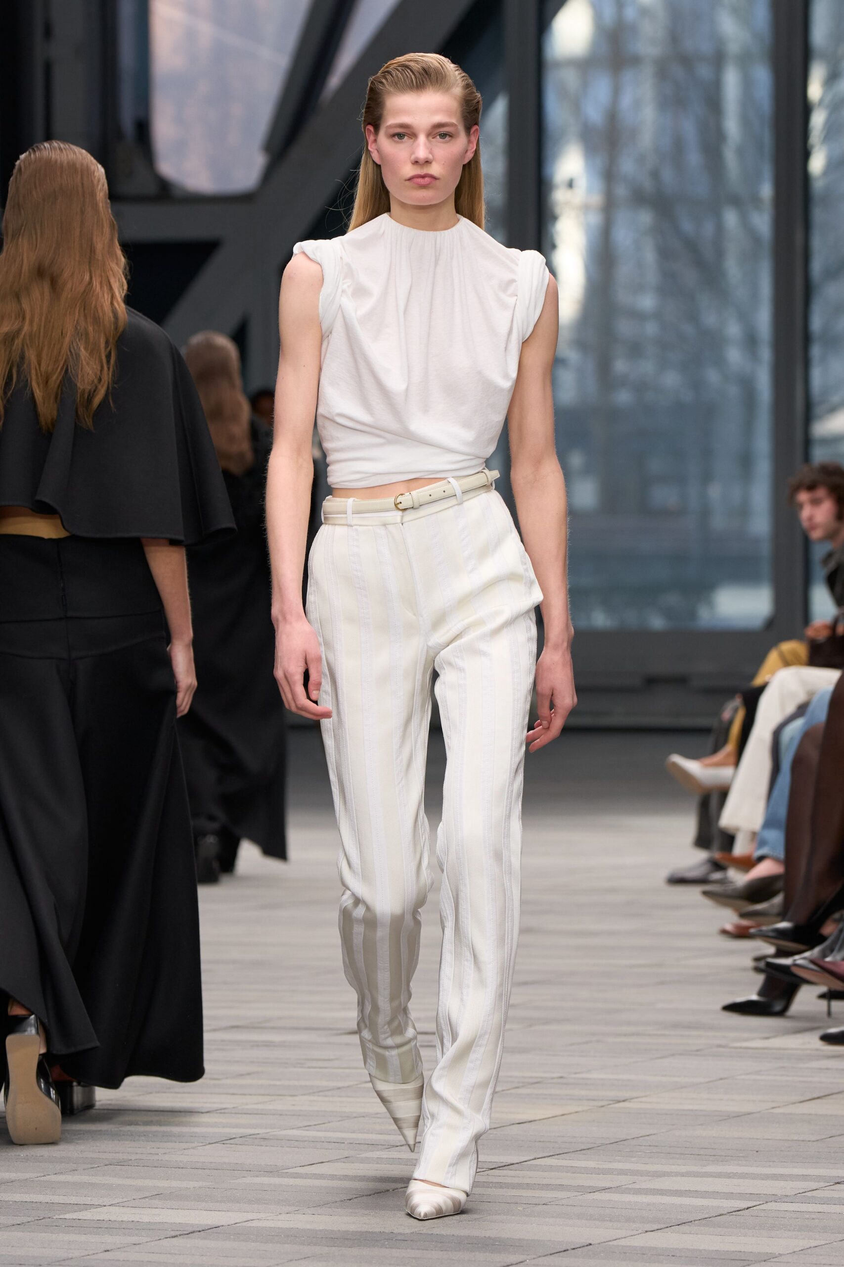 beige leather belt