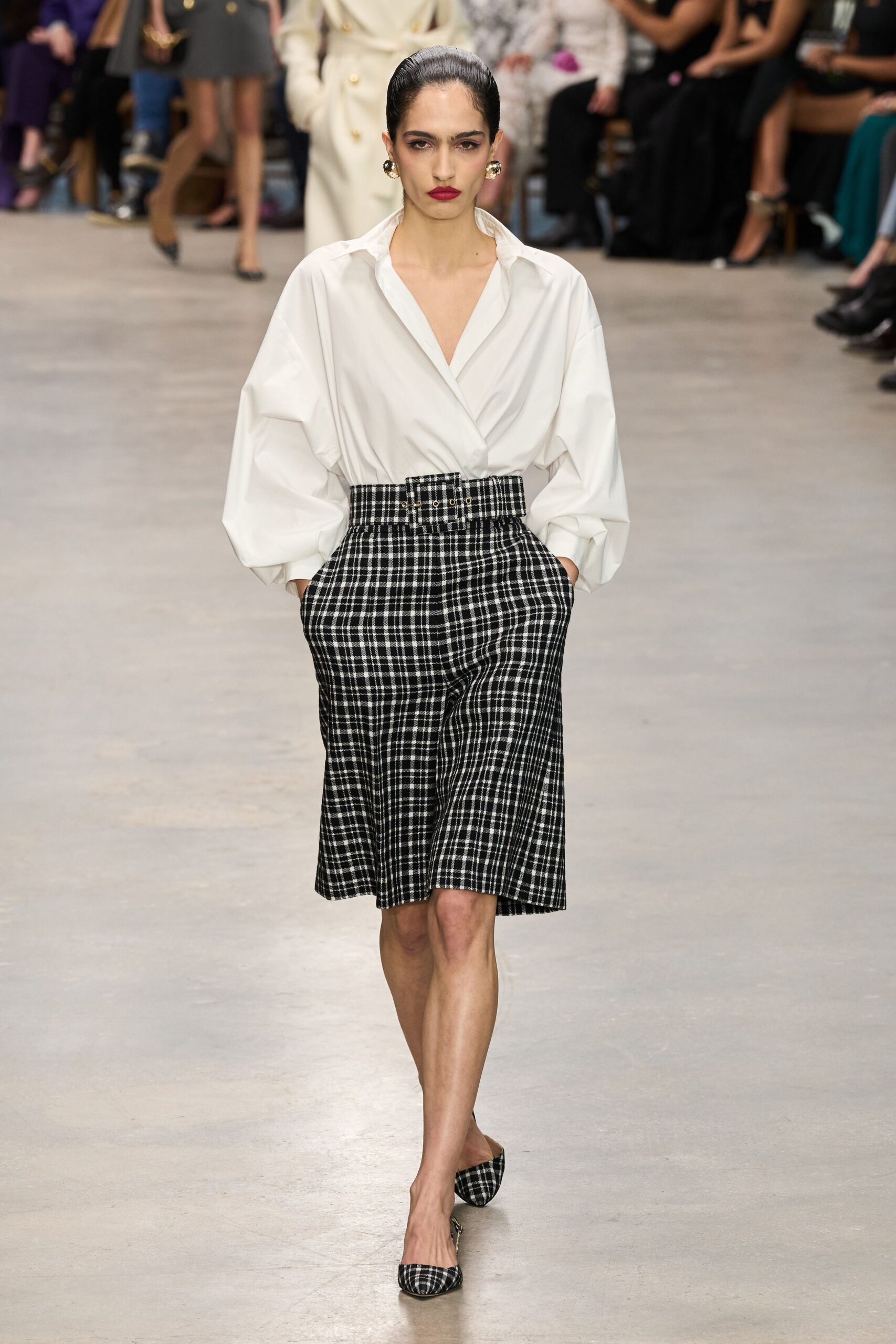 white cotton long-sleeve collared oversized shirt