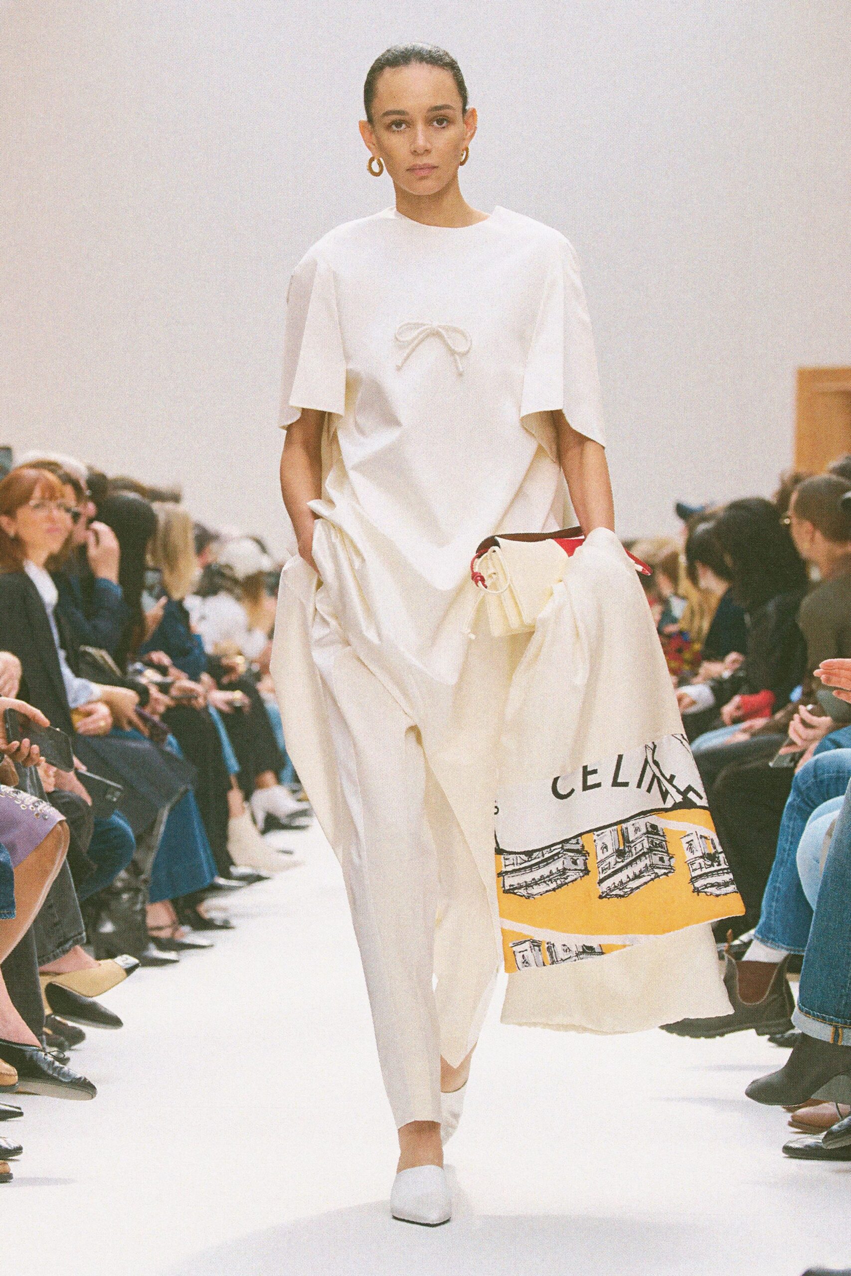 white relaxed top and pants