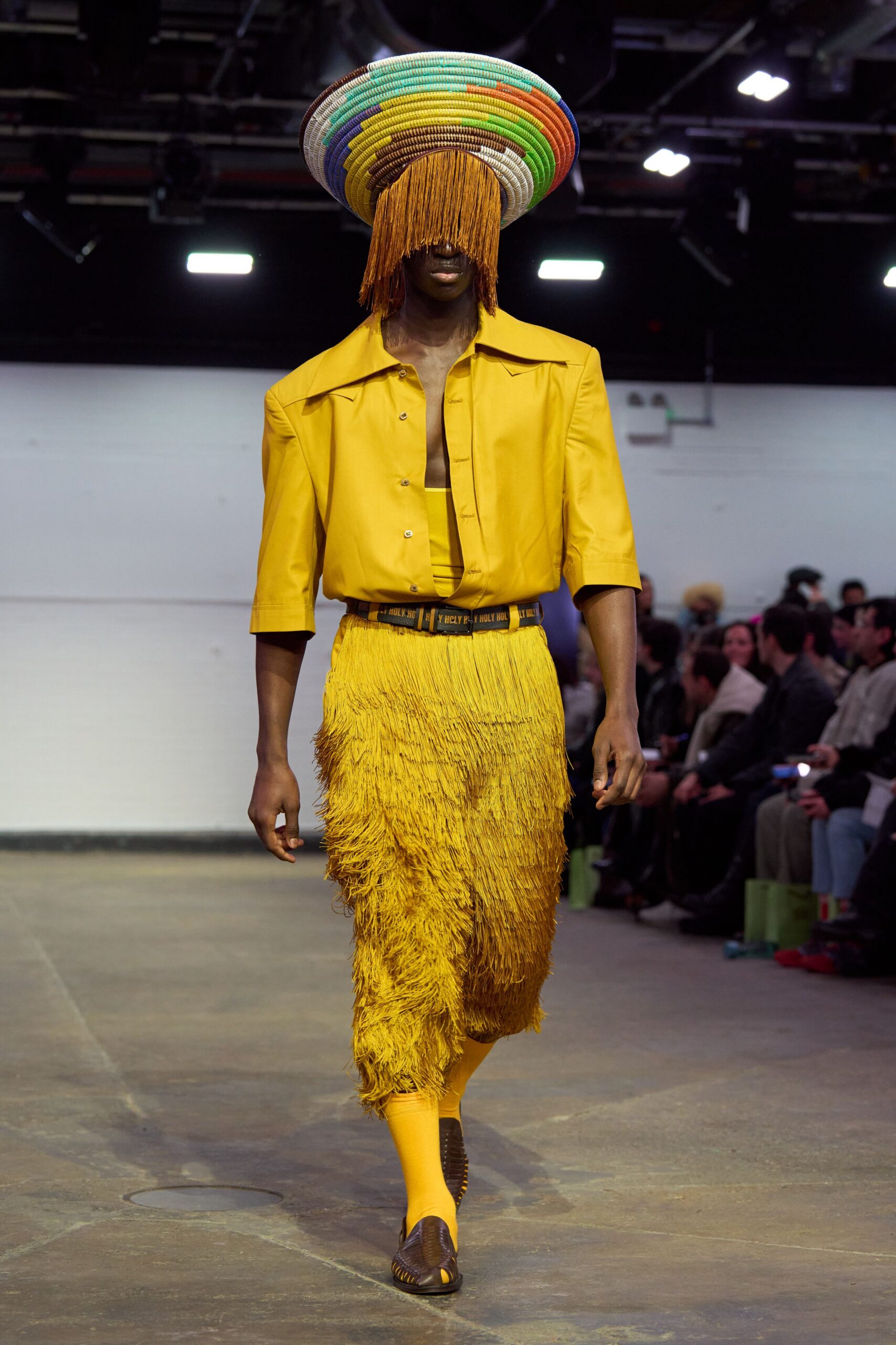 yellow short-sleeve collared relaxed shirt