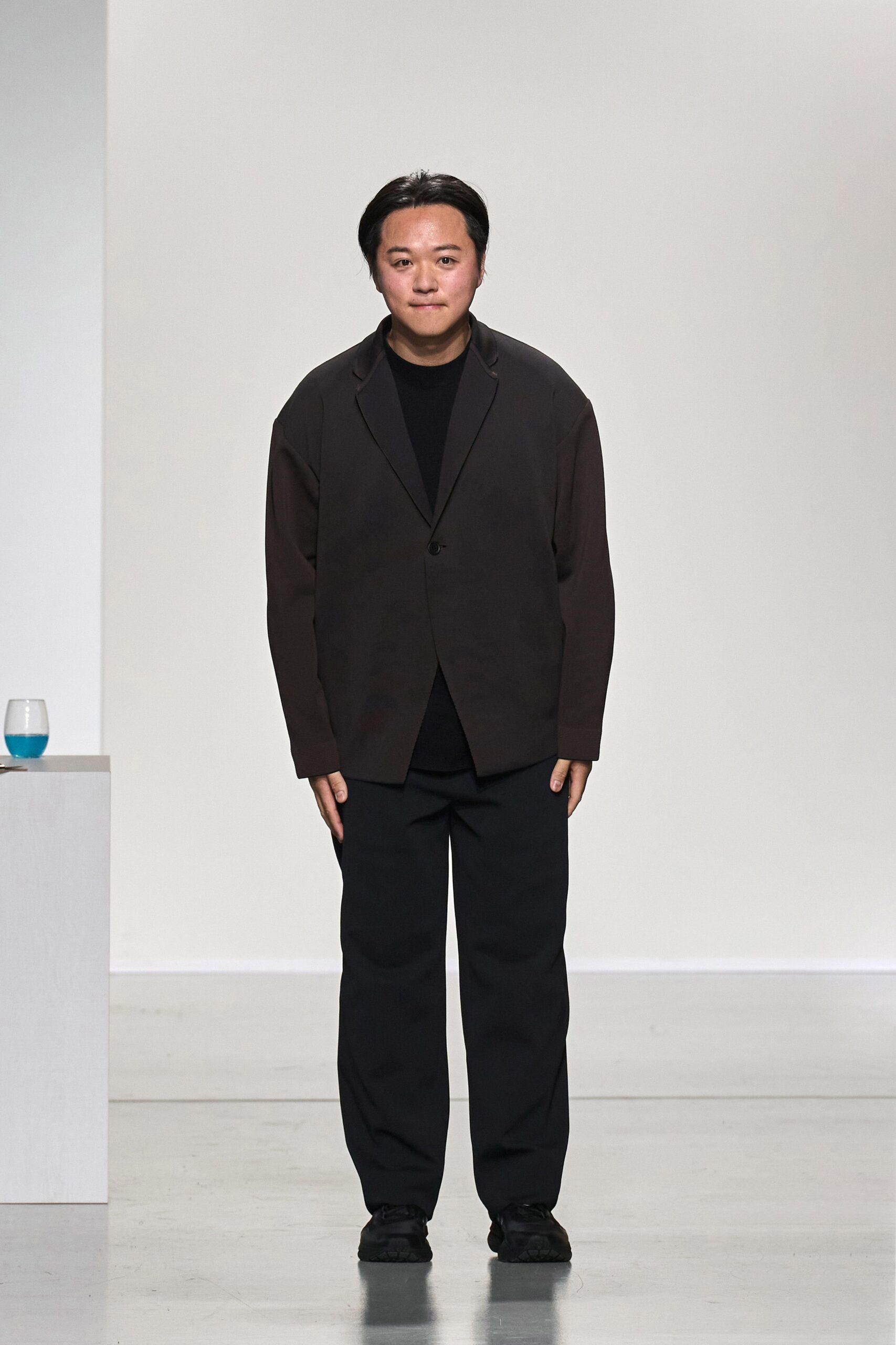 black relaxed jacket and pants