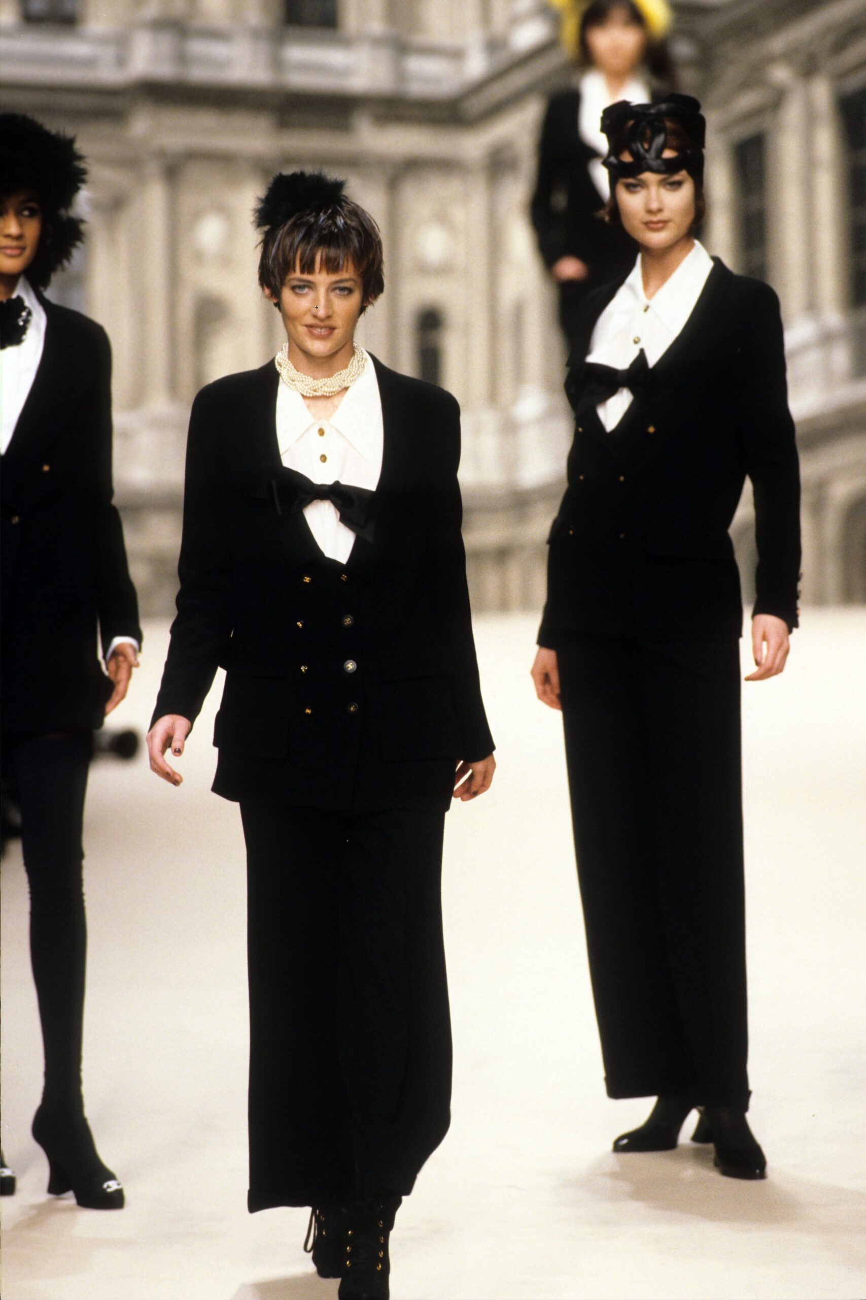 black tailored suit with pants