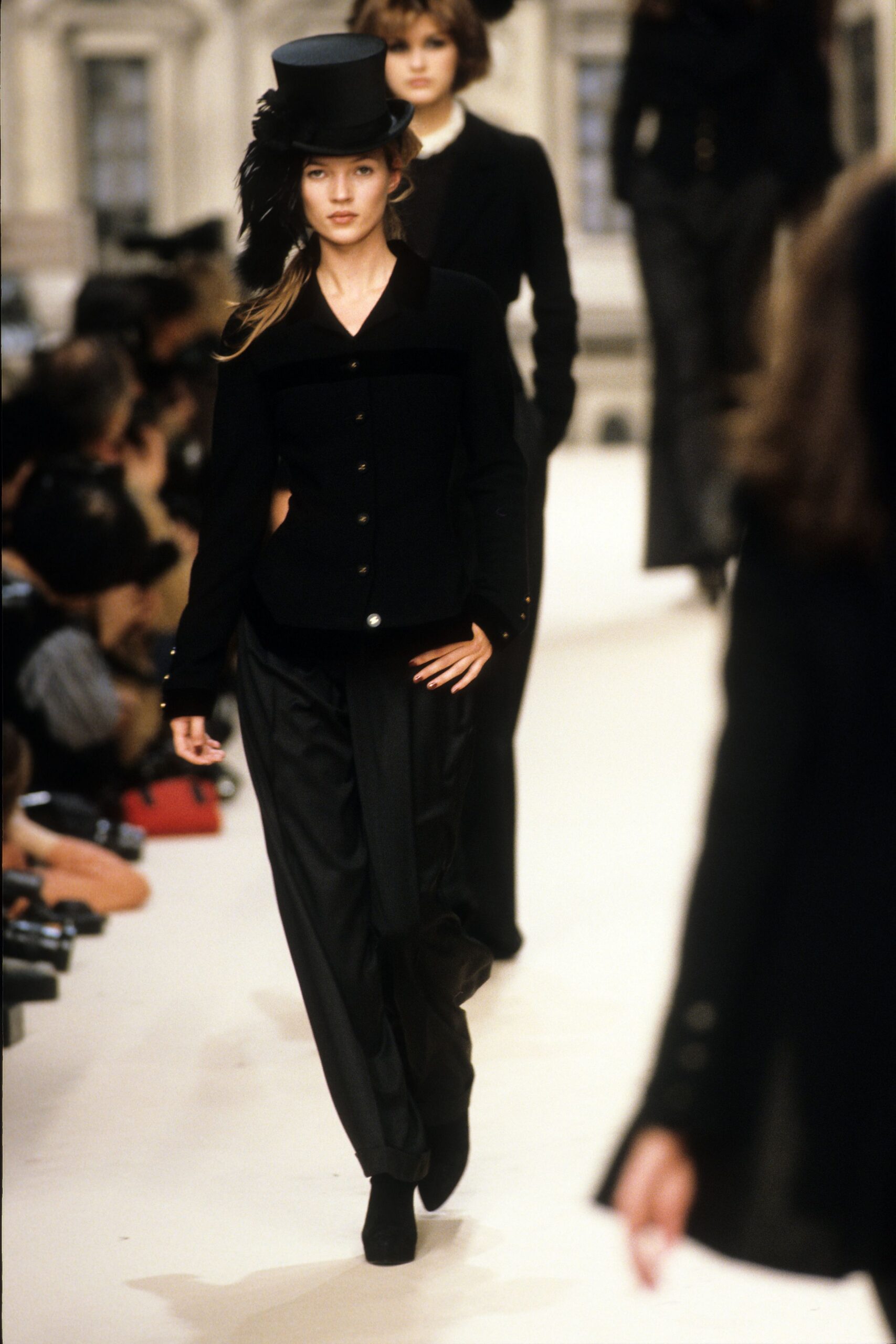 black silk blazer and pants
