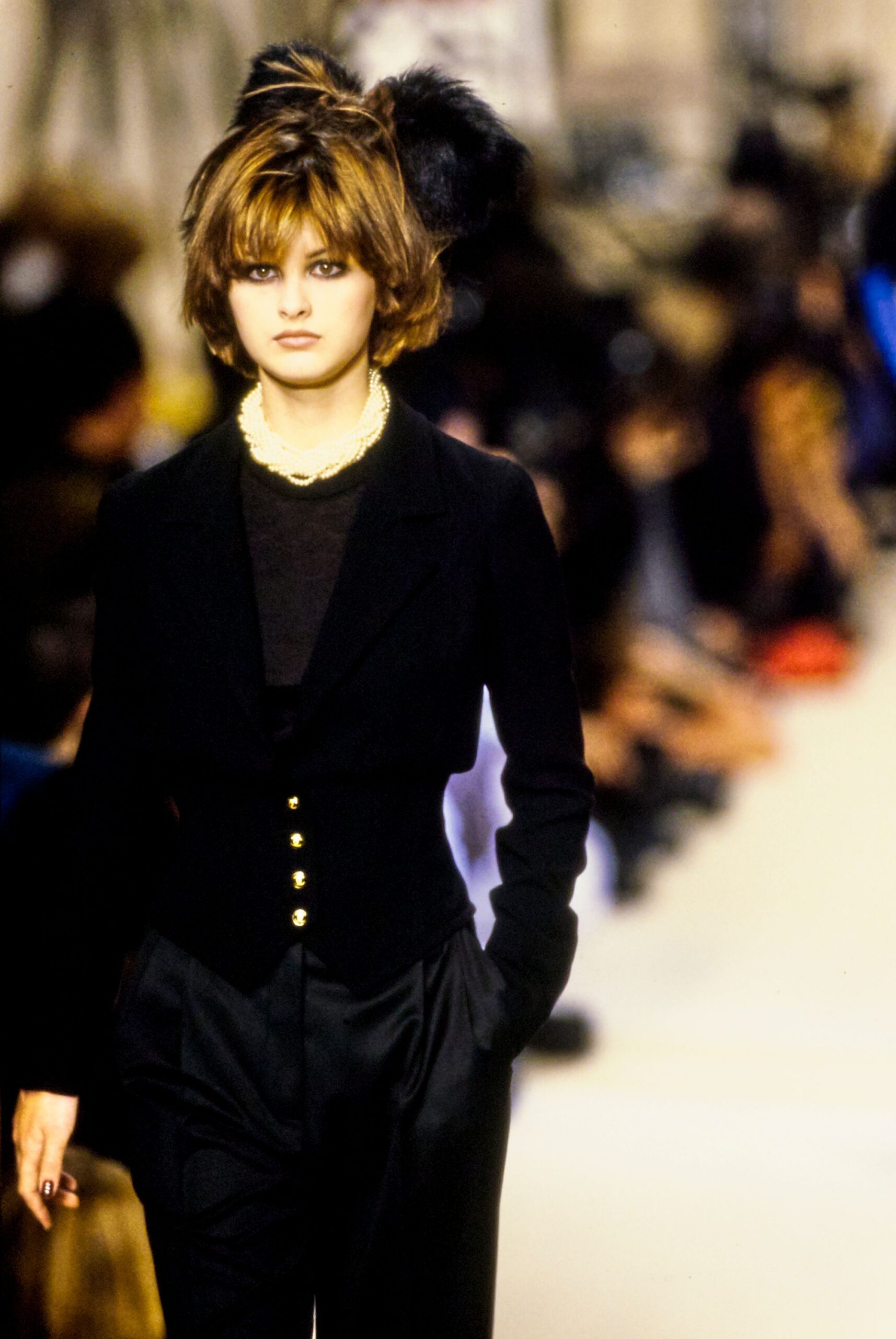 black fitted blazer and pants