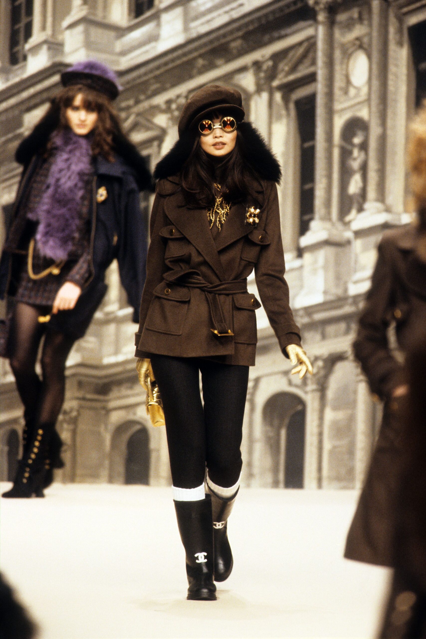 brown wool fitted jacket