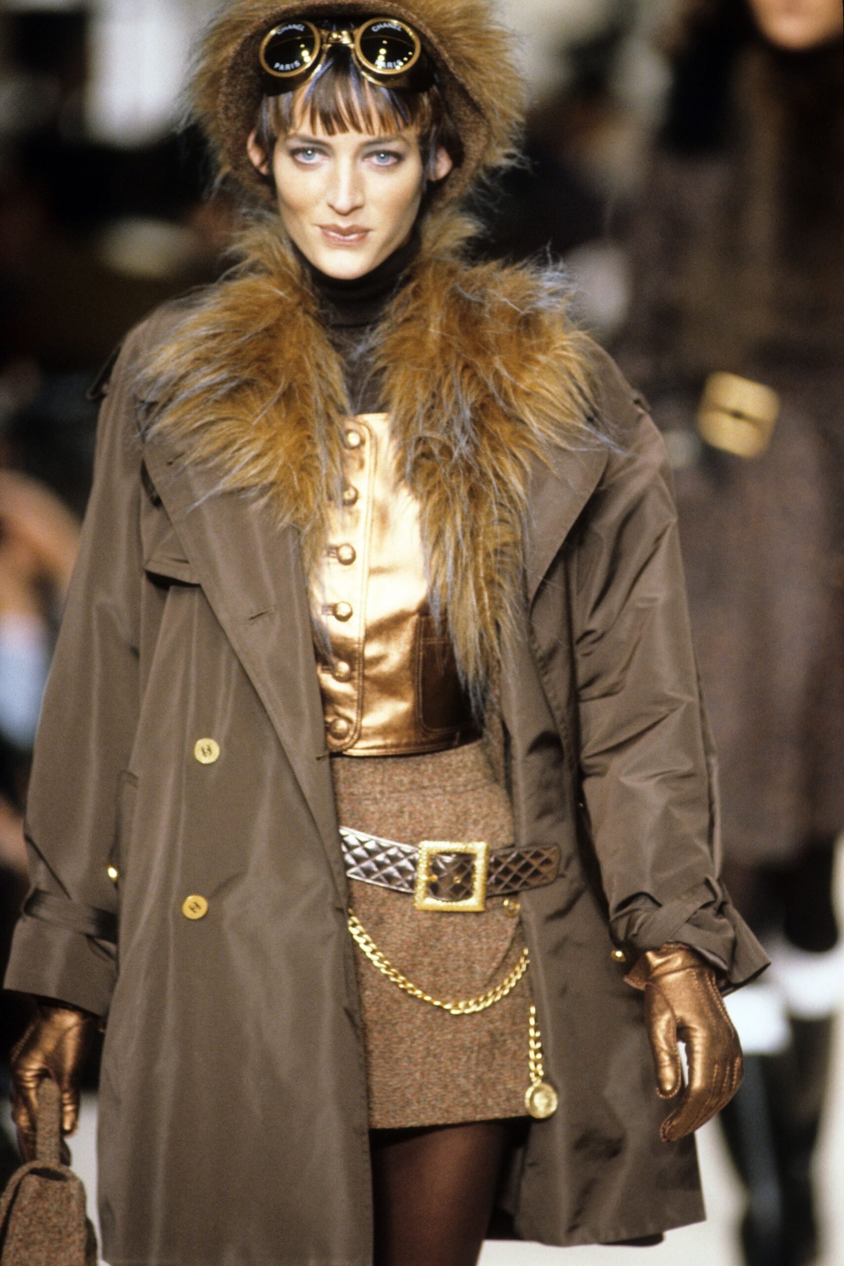 brown leather belt