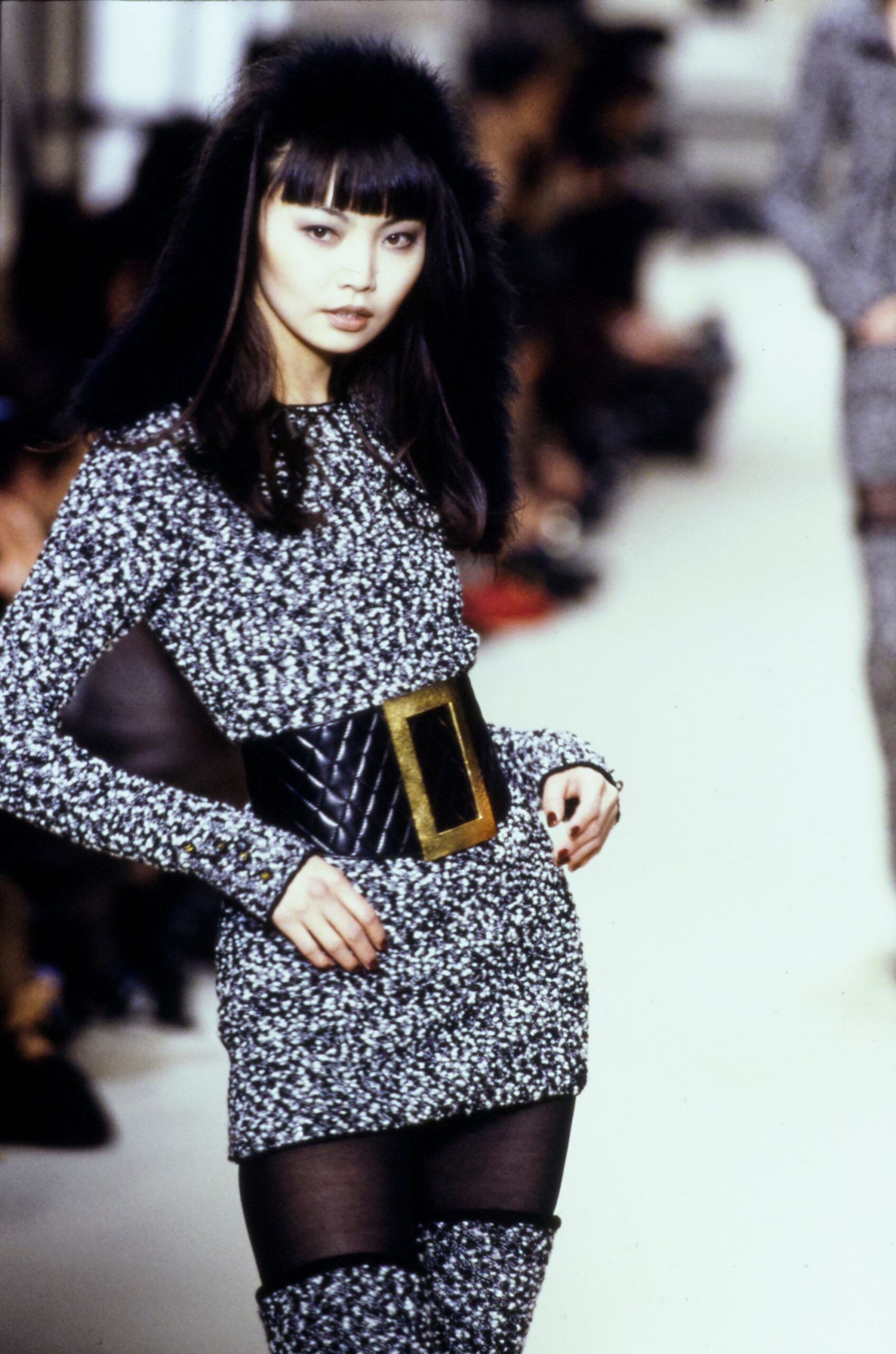 fitted mini dress with belt