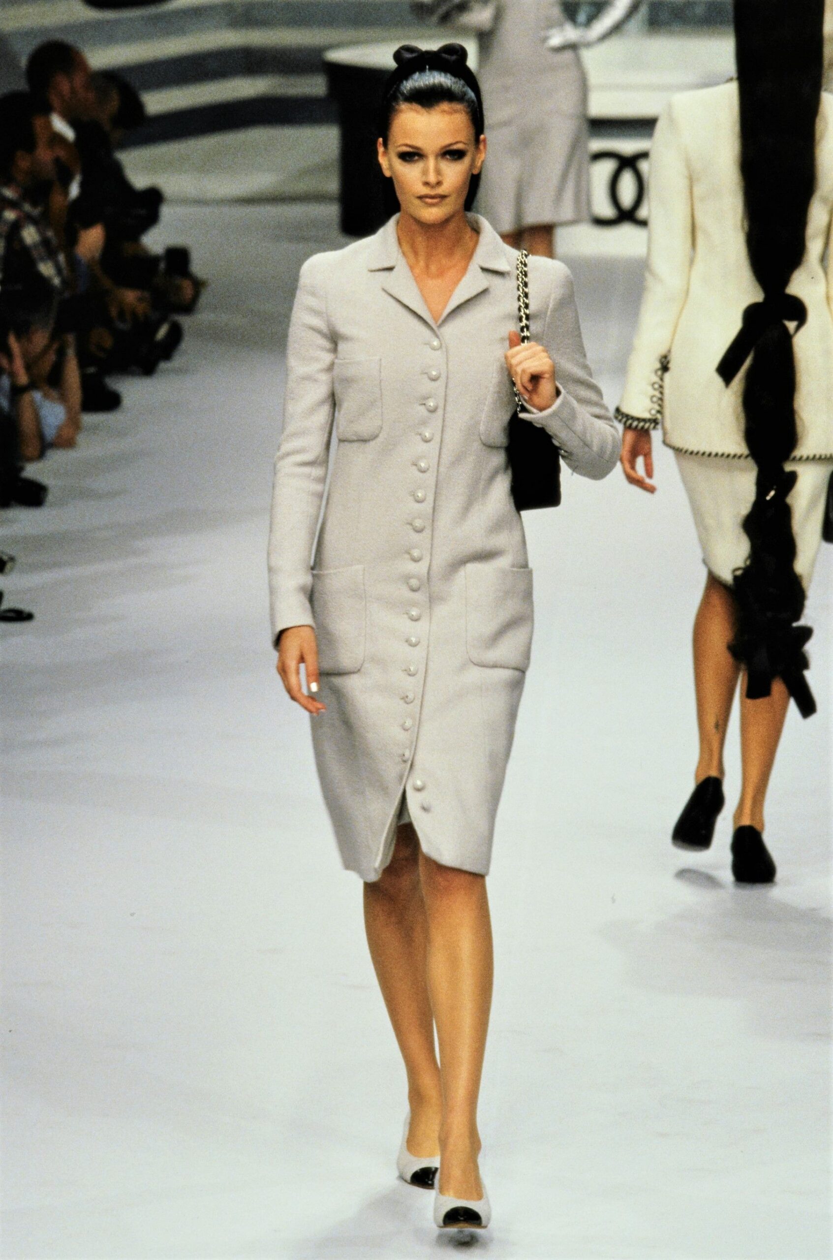 white fitted midi dress