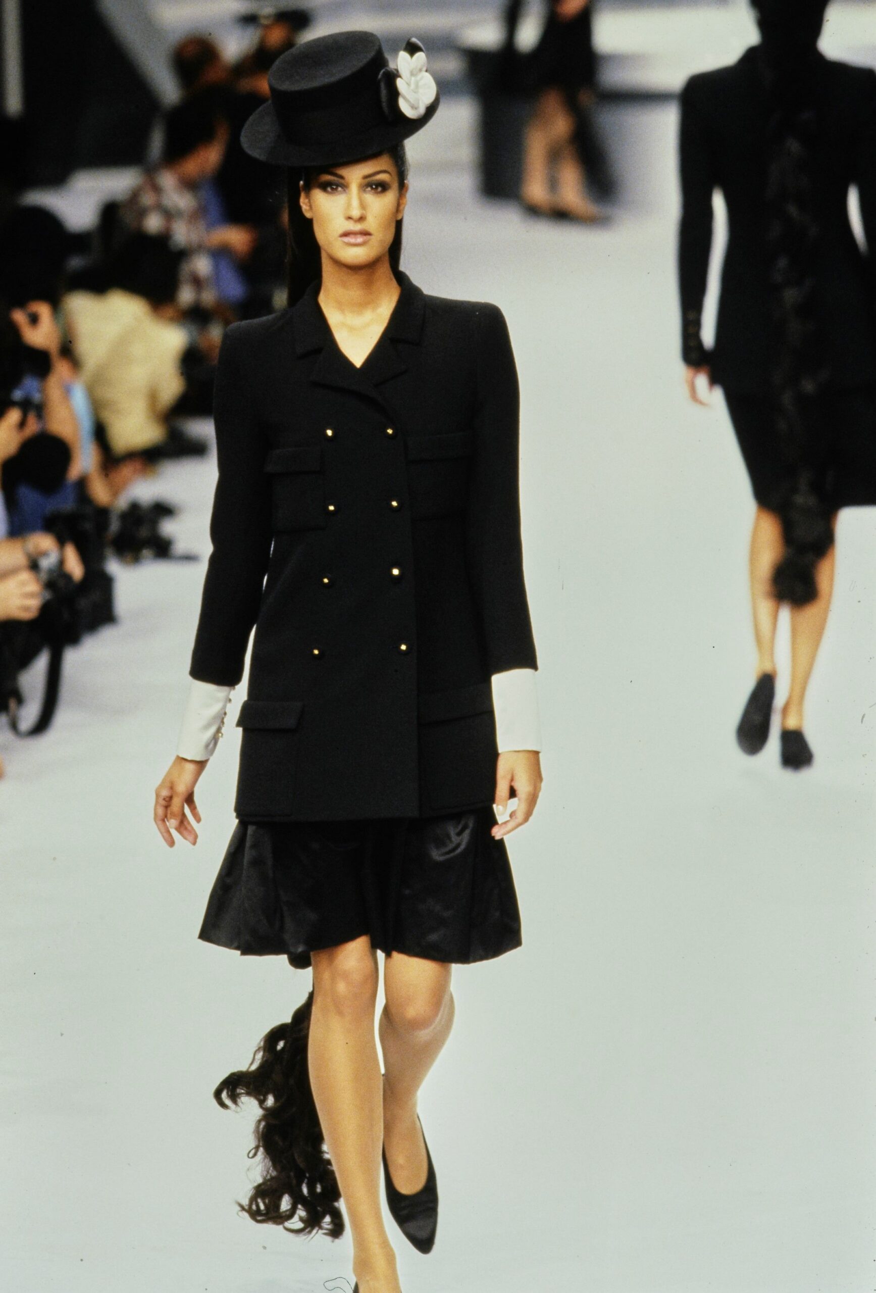 black blazer and mini skirt