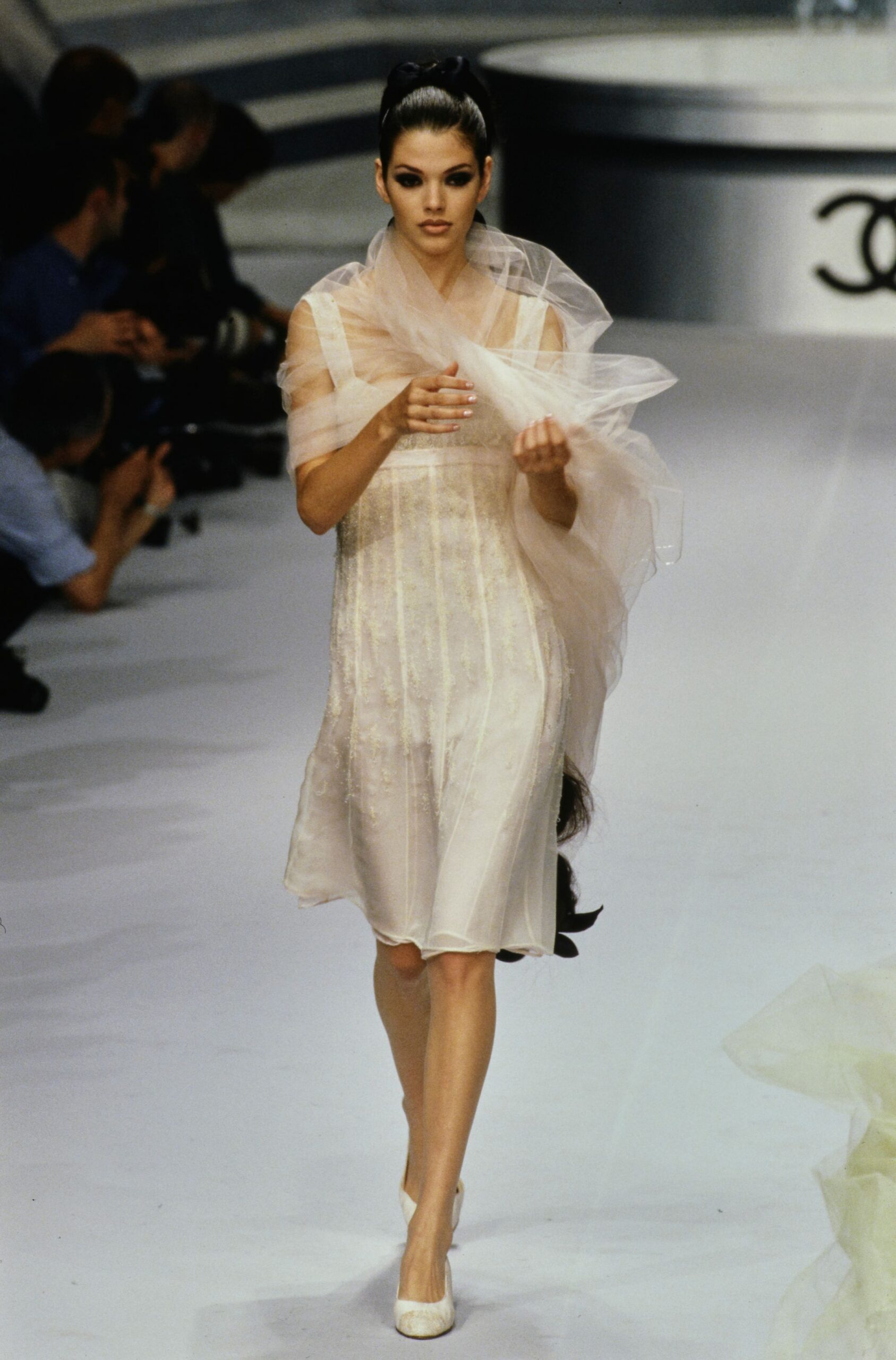 ivory silk sleeveless dress