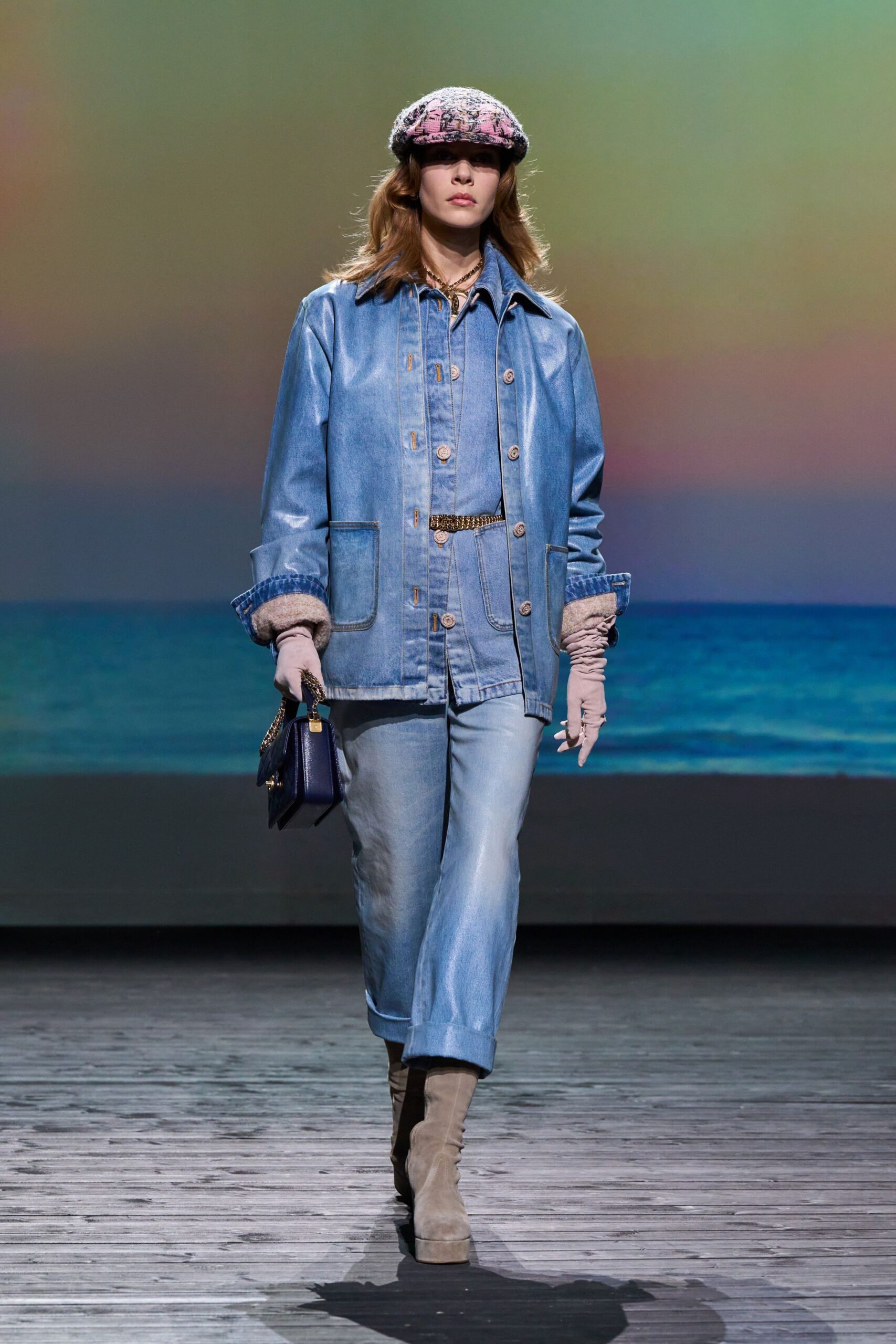denim jacket and pants outfit