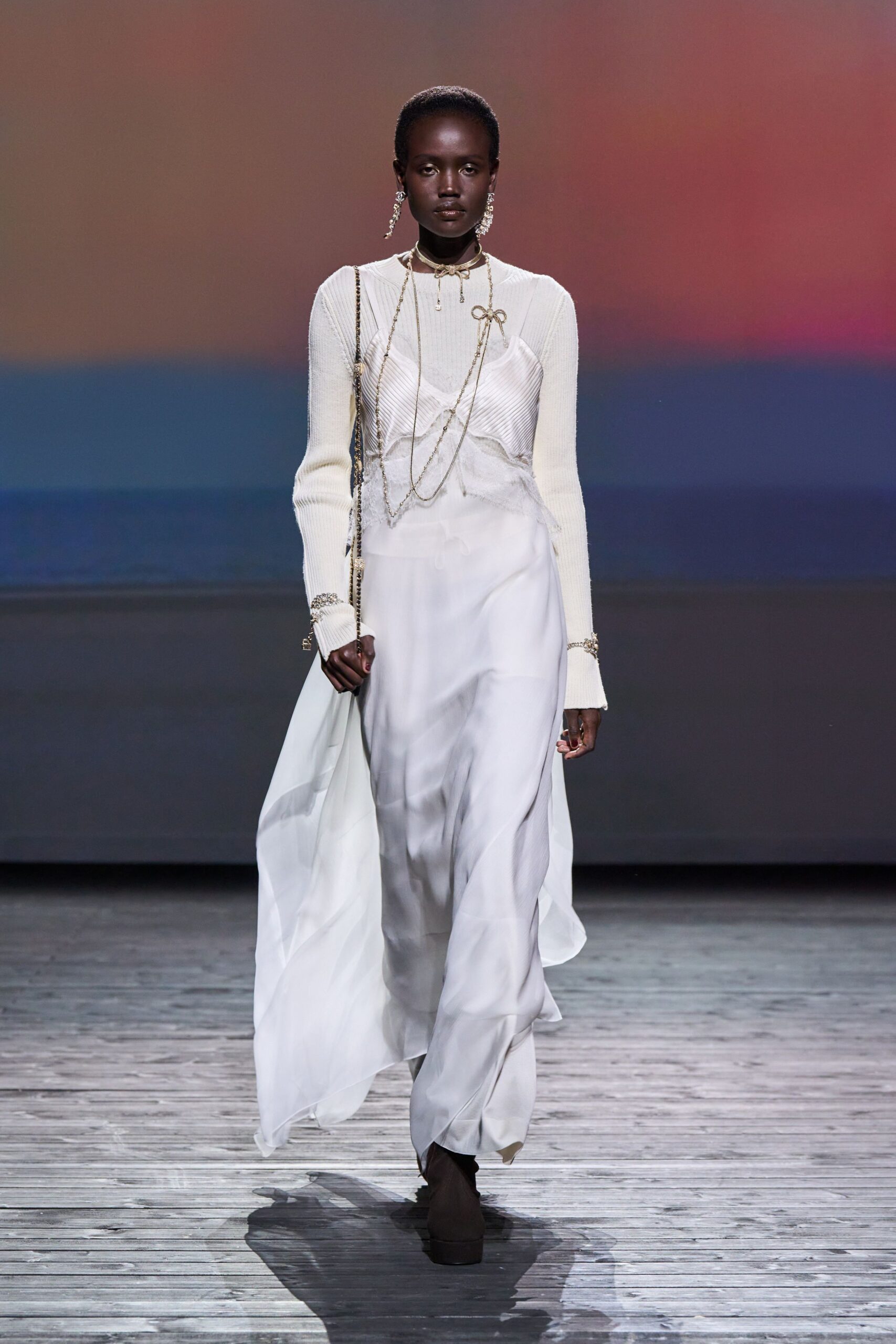 white silk maxi dress