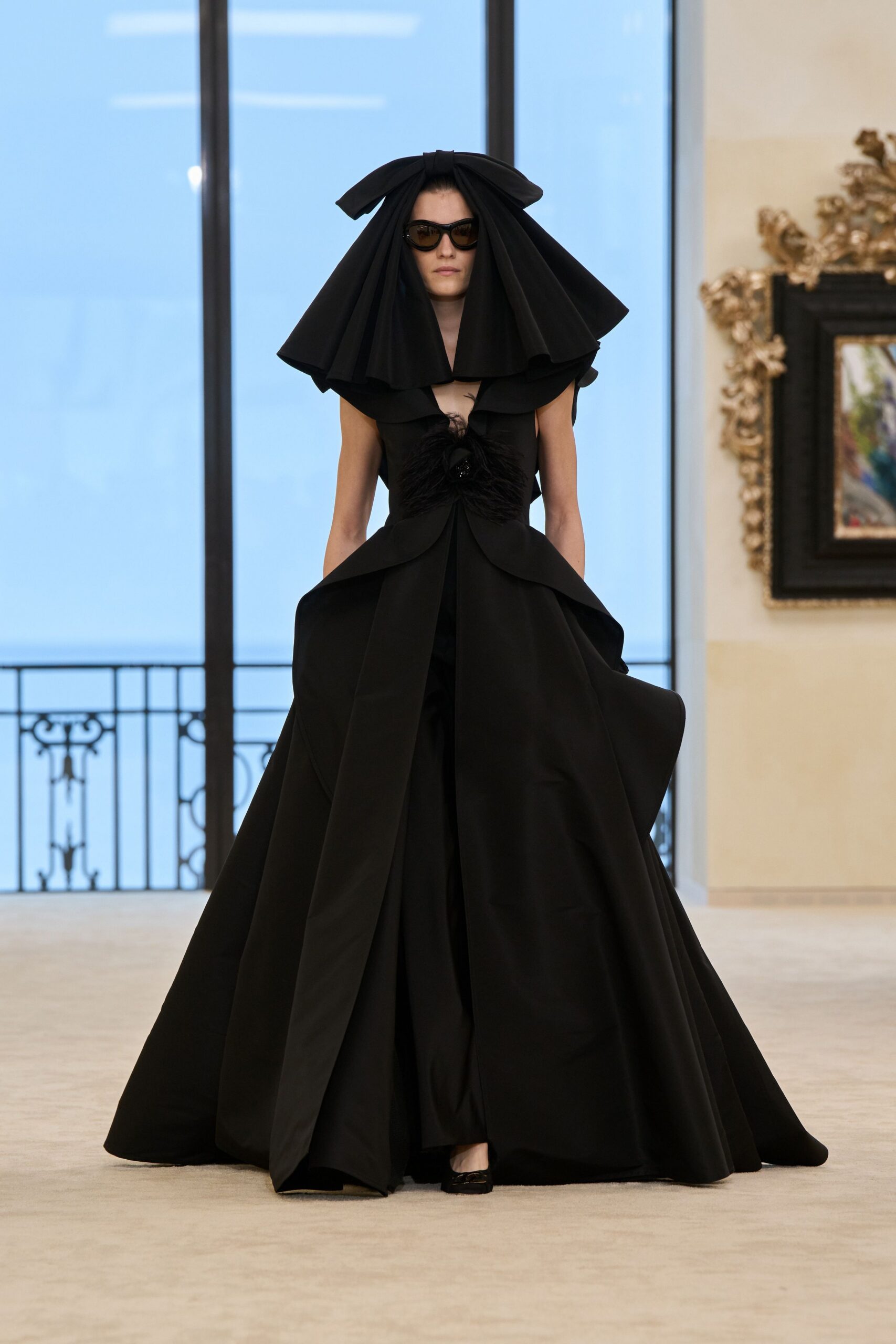 black structured hat